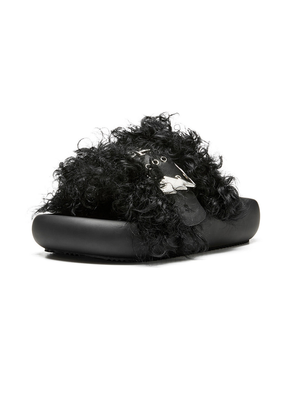 XMZY | Wool Blend Fashion Slides-Black - PSYLOS 1, XMZY | Wool Blend Fashion Slides-Black, Slippers, XMZY•JAPAN, PSYLOS 1