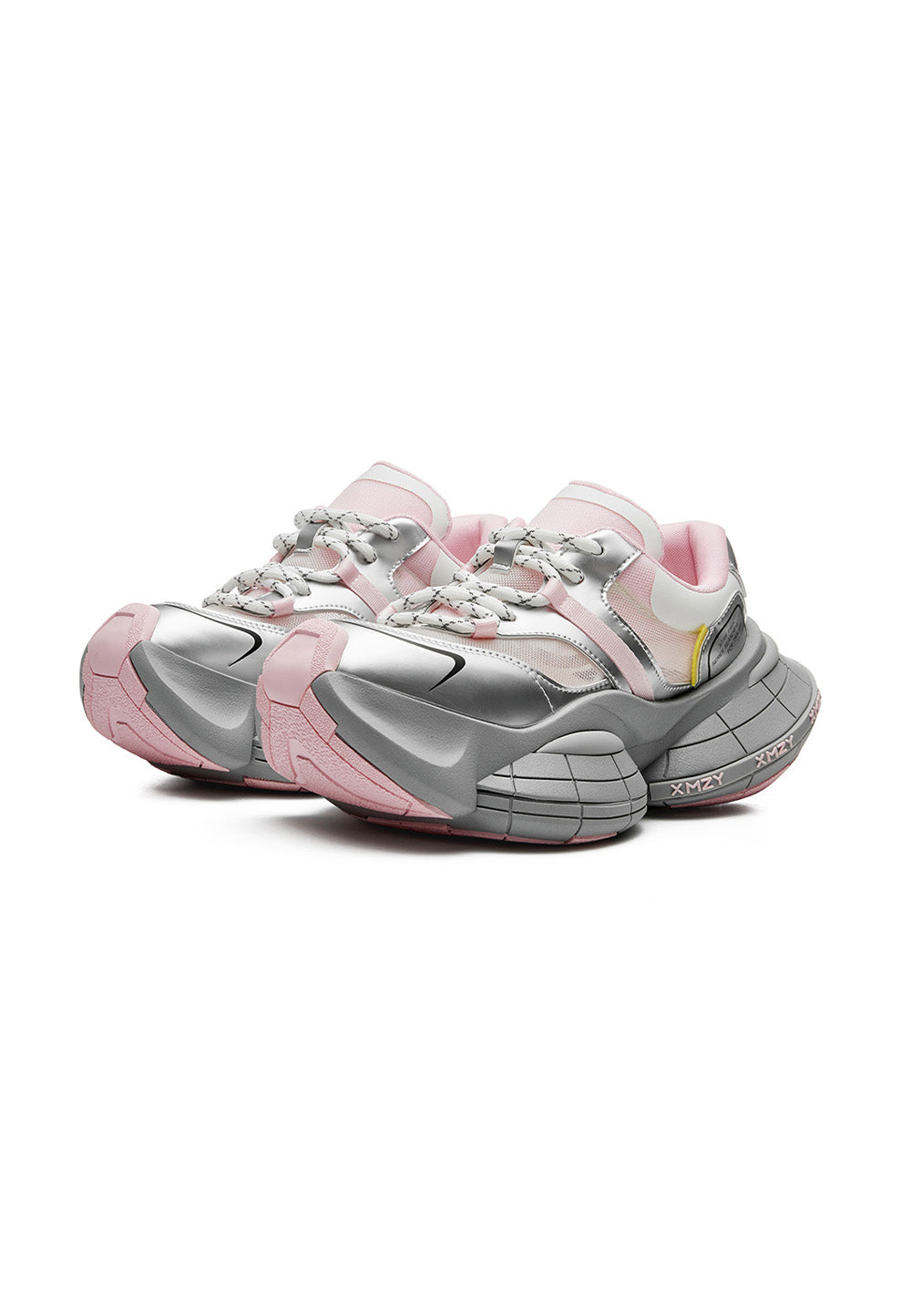 XMZY | Brocade Platform Sneakers-Silver - PSYLOS 1, XMZY | Brocade Platform Sneakers-Silver, Chunky Sneakers, XMZY•JAPAN, PSYLOS 1