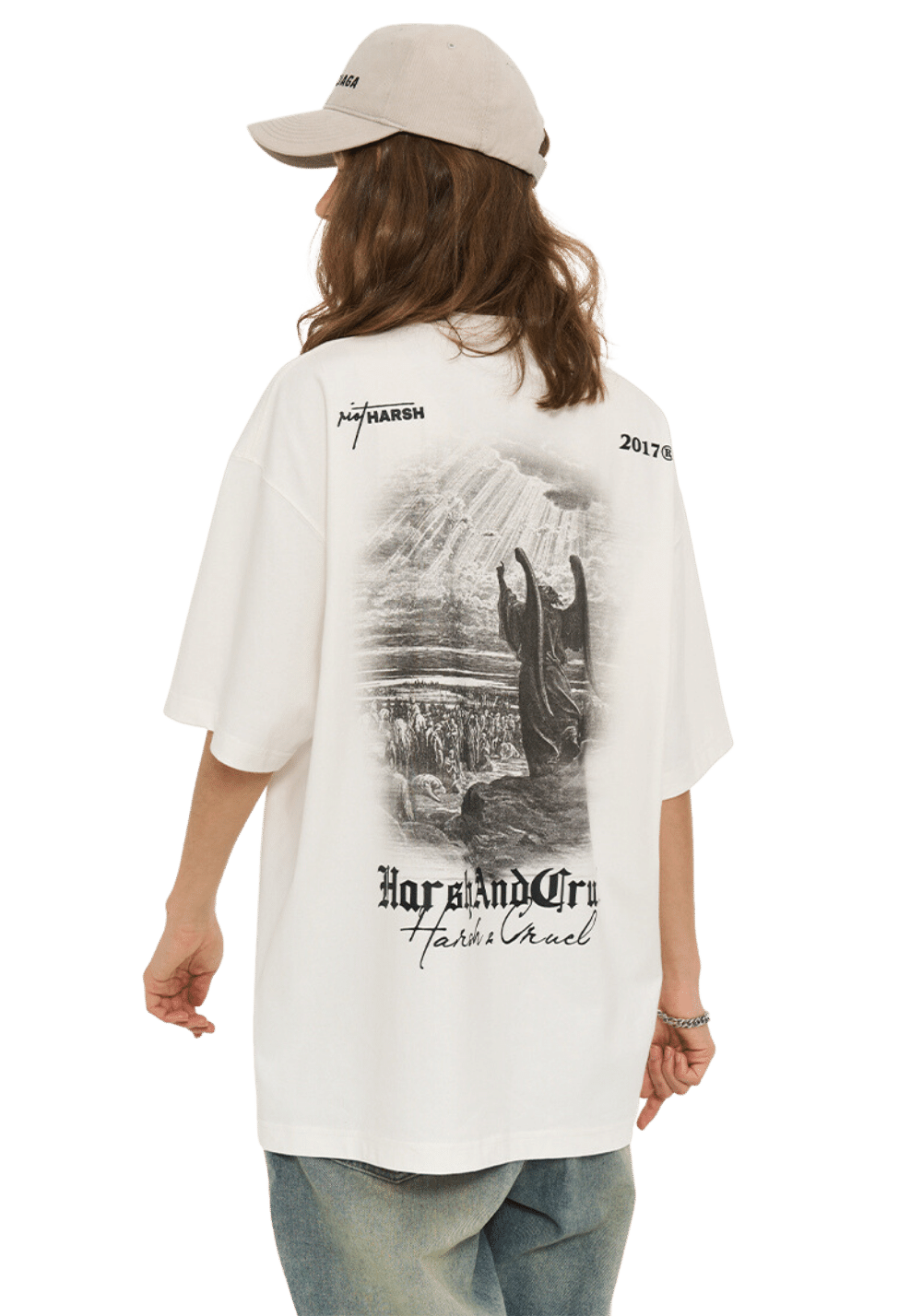 Angel Statue Gothic Painting Tee - PSYLOS 1, Angel Statue Gothic Painting Tee, T-Shirt, HARSH AND CRUEL, PSYLOS 1