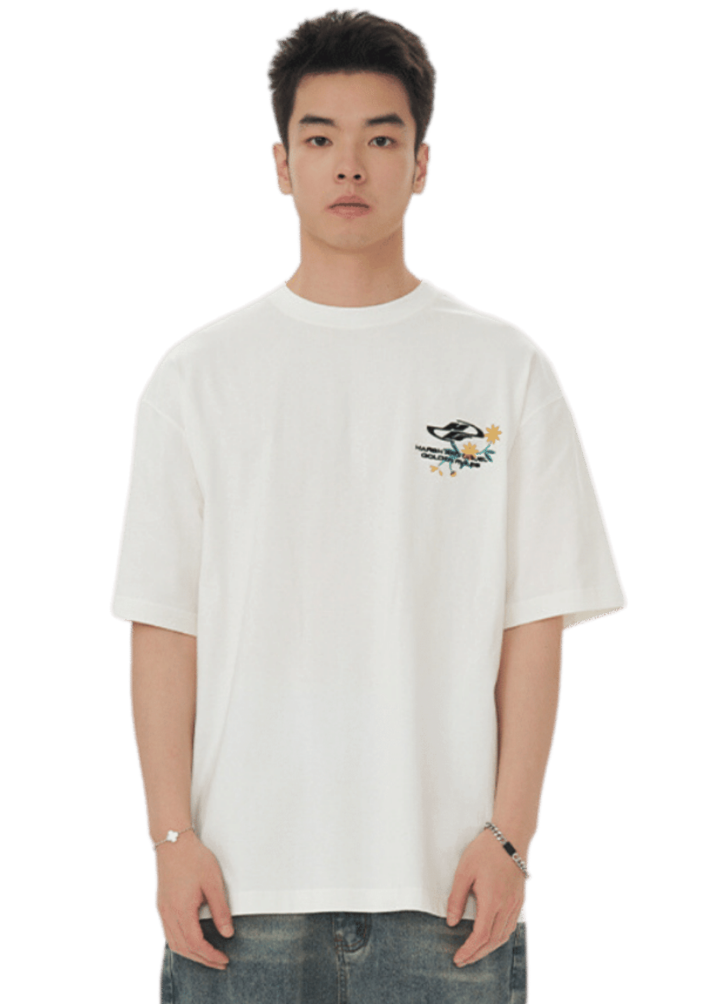 Daisy Embroidered T-Shirt - PSYLOS 1, Daisy Embroidered T-Shirt, T-Shirt, HARSH AND CRUEL, PSYLOS 1