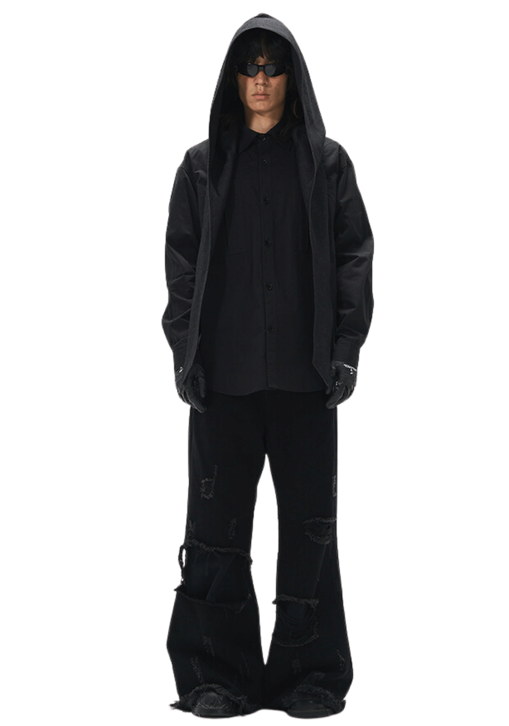 Boxy Collar Hooded Work Shirt - PSYLOS 1, Boxy Collar Hooded Work Shirt, Shirt, RELABEL, PSYLOS 1