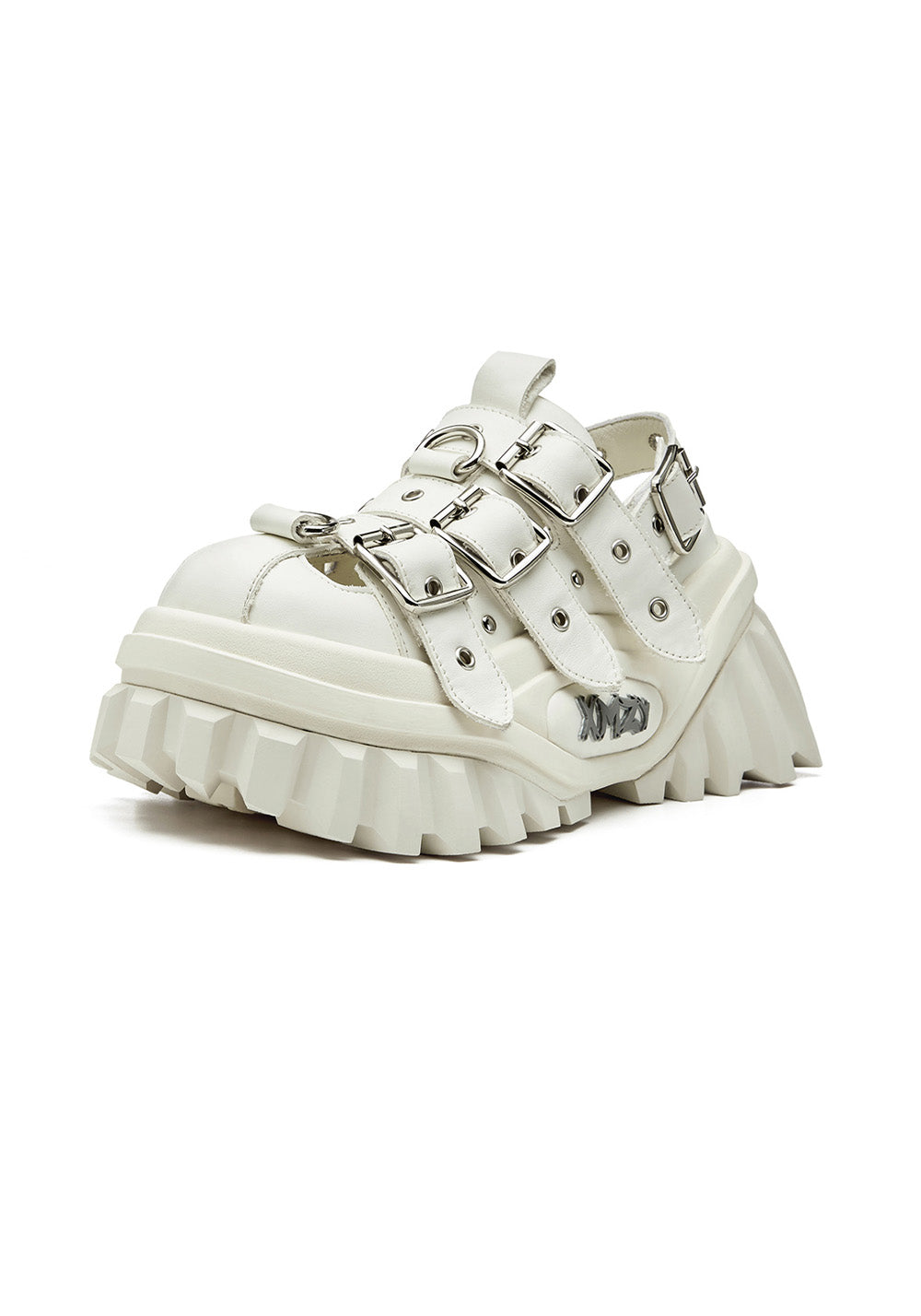 XMZY | Metallic Punk Platform Sandals-White - PSYLOS 1, XMZY | Metallic Punk Platform Sandals-White, Sandals, XMZY•JAPAN, PSYLOS 1