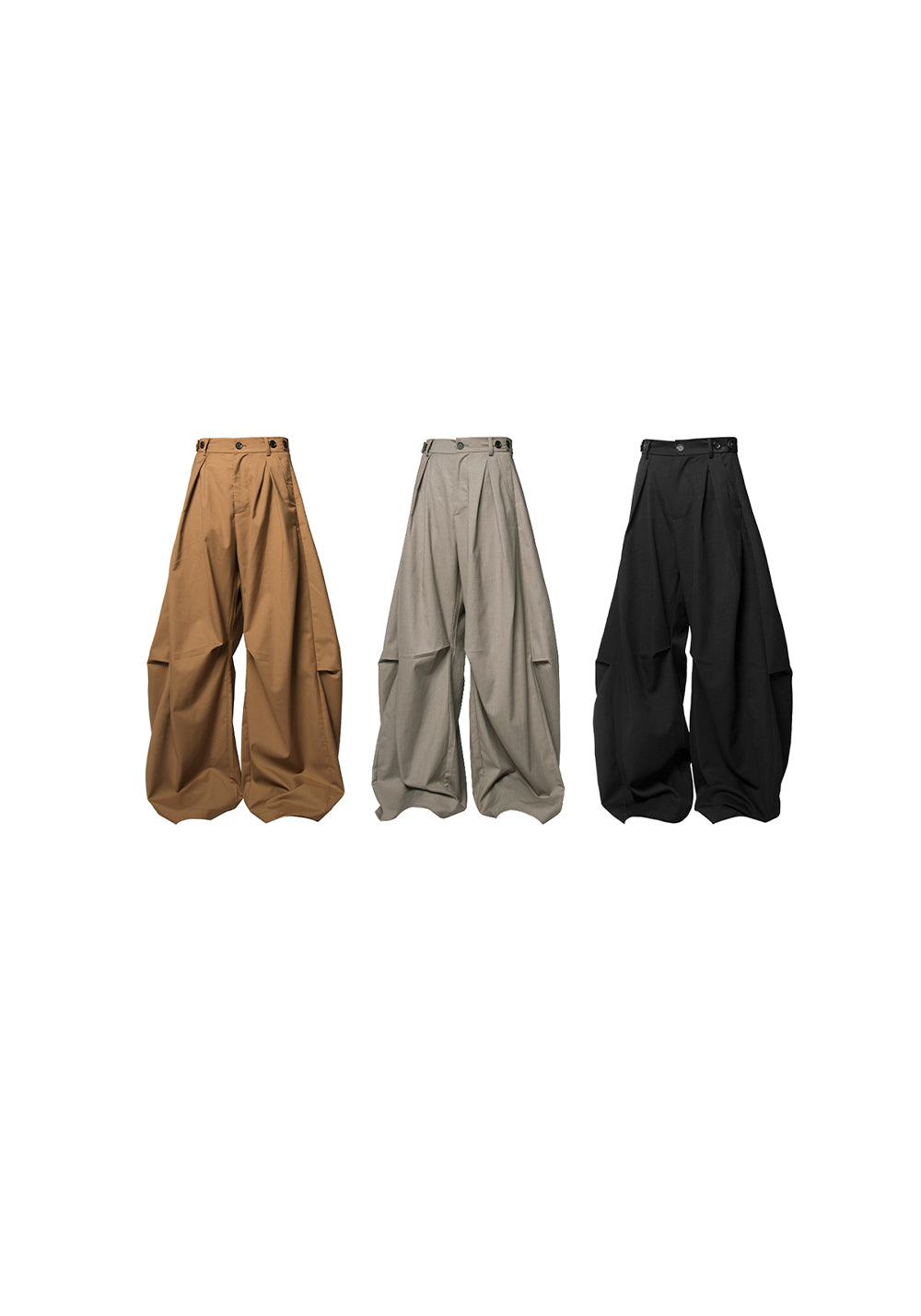 RELABEL丨Pleated And Draped Loose-Fitting Scimitar Suit Pants - PSYLOS 1, RELABEL丨Pleated And Draped Loose-Fitting Scimitar Suit Pants, Pants, RELABEL, PSYLOS 1