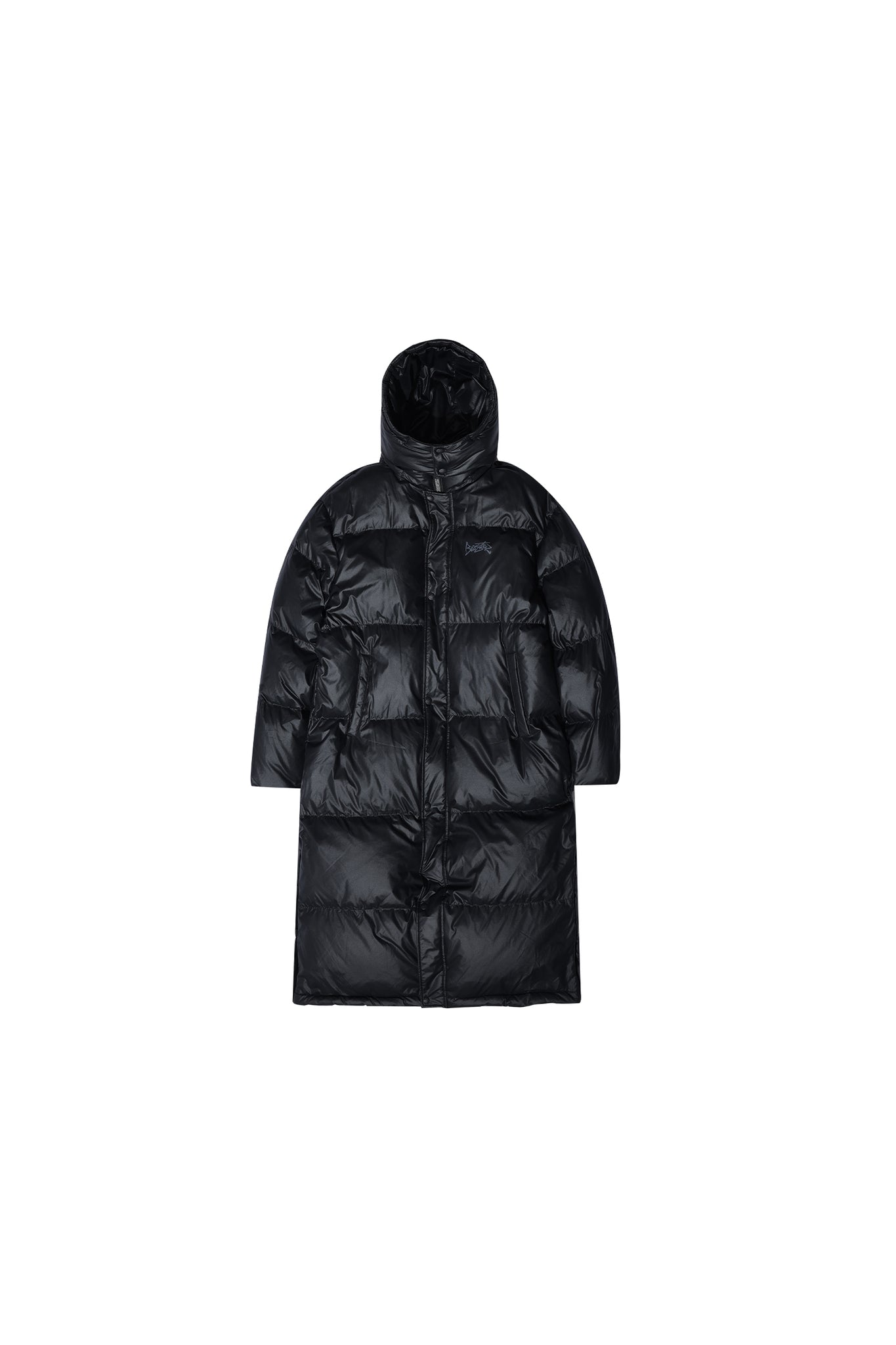 BEASTER Ink Printed Monogram Long Down Jacket