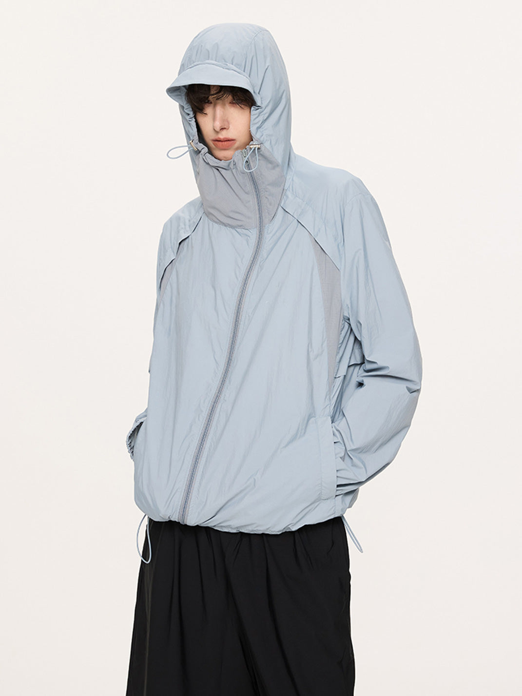 KREATE | Sun Block Asymmetrical Hooded Wind Breaker - PSYLOS 1, KREATE | Sun Block Asymmetrical Hooded Wind Breaker, Tops, KREATE, PSYLOS 1
