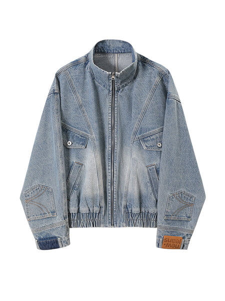 KREATE | Deconstruct Series Washed Pocket Sleeves Denim Jacket - PSYLOS 1, KREATE | Deconstruct Series Washed Pocket Sleeves Denim Jacket, Tops, KREATE, PSYLOS 1