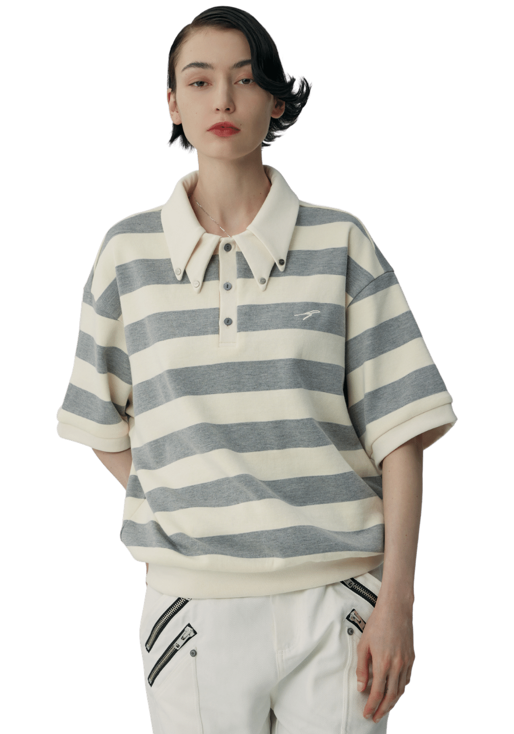Striped Polo Shirt - PSYLOS 1, Striped Polo Shirt, Shirt, The Last Redemption, PSYLOS 1