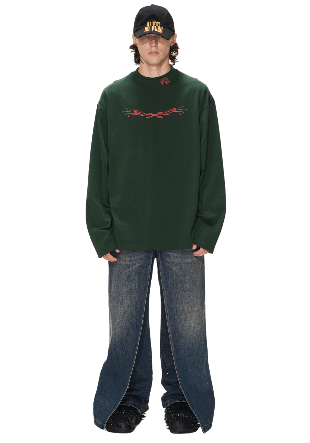 Totem Print Embroidered Hoodie - PSYLOS 1, Totem Print Embroidered Hoodie, Hoodie, BLIND NO PLAN, PSYLOS 1