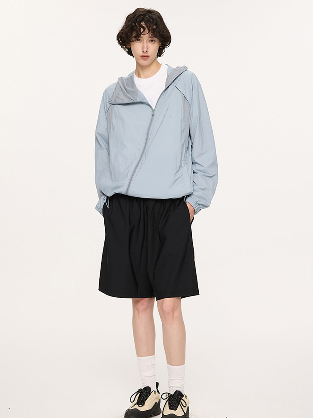 KREATE | Sun Block Asymmetrical Hooded Wind Breaker - PSYLOS 1, KREATE | Sun Block Asymmetrical Hooded Wind Breaker, Tops, KREATE, PSYLOS 1