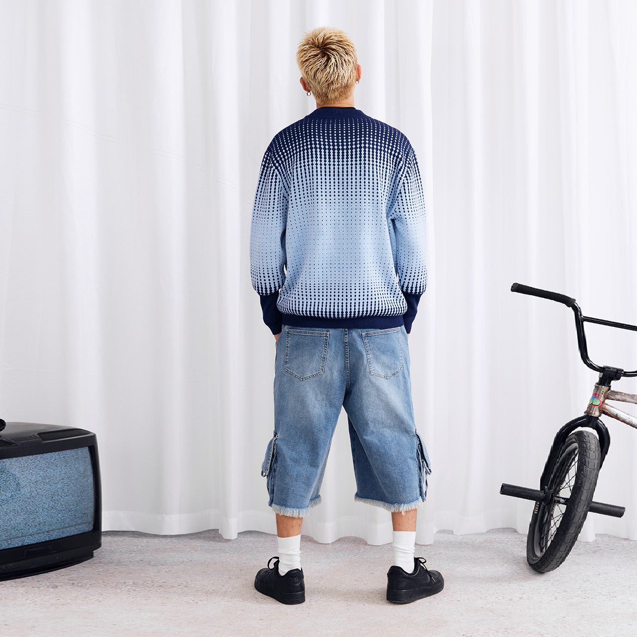 Jacquard Gradient Sweater - PSYLOS 1, Jacquard Gradient Sweater, Sweater, Burnin, PSYLOS 1