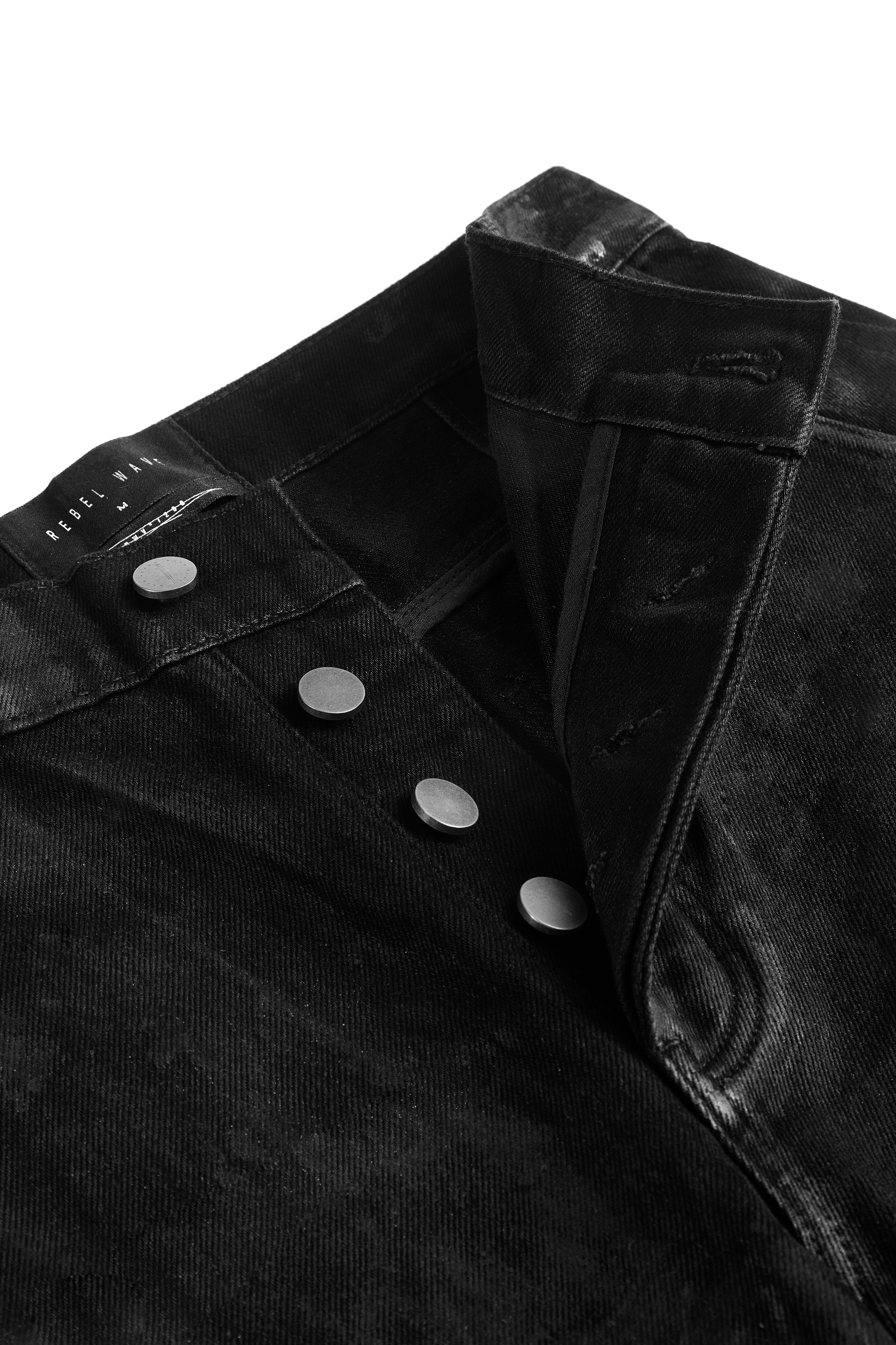 REBEL WAVE丨Hand-Painted Waxed Flare Pants - PSYLOS 1, REBEL WAVE丨Hand-Painted Waxed Flare Pants, Pants, REBEL WAVE•JAPAN, PSYLOS 1