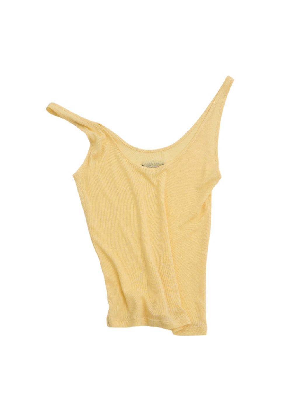 NyDkyel丨U-Neck Wool Blend Tank - Leather Label-Yellow - PSYLOS 1, NyDkyel丨U-Neck Wool Blend Tank - Leather Label-Yellow, Tank Top, NyDkyel, PSYLOS 1