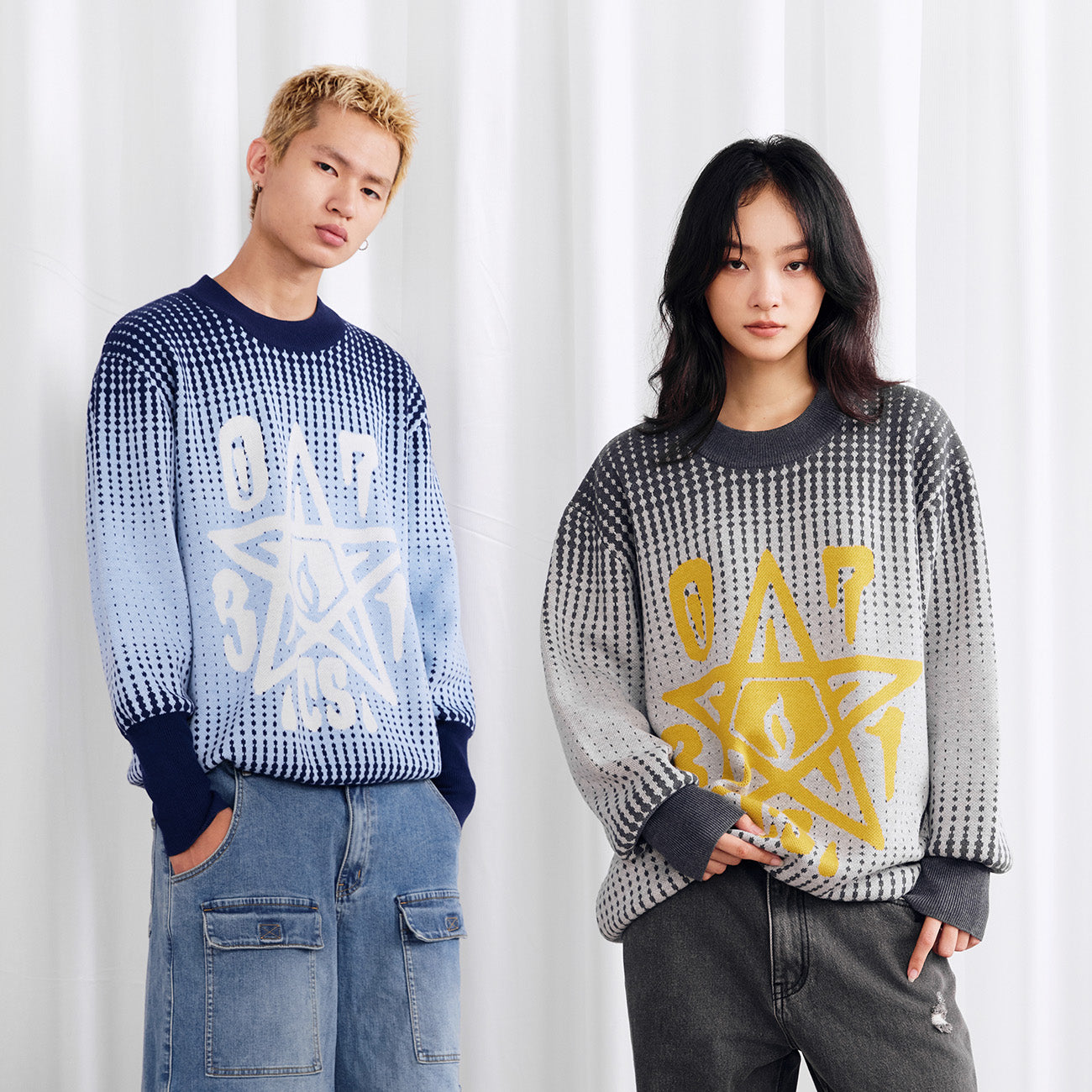 Jacquard Gradient Sweater - PSYLOS 1, Jacquard Gradient Sweater, Sweater, Burnin, PSYLOS 1