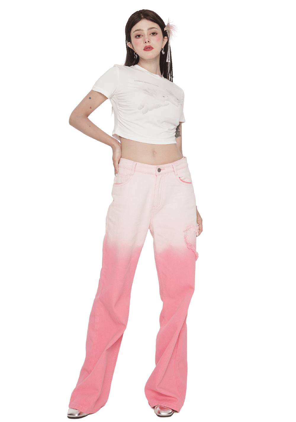 Gradient Denim Jeans - PSYLOS 1, Gradient Denim Jeans, Pants, LHC MODA, PSYLOS 1