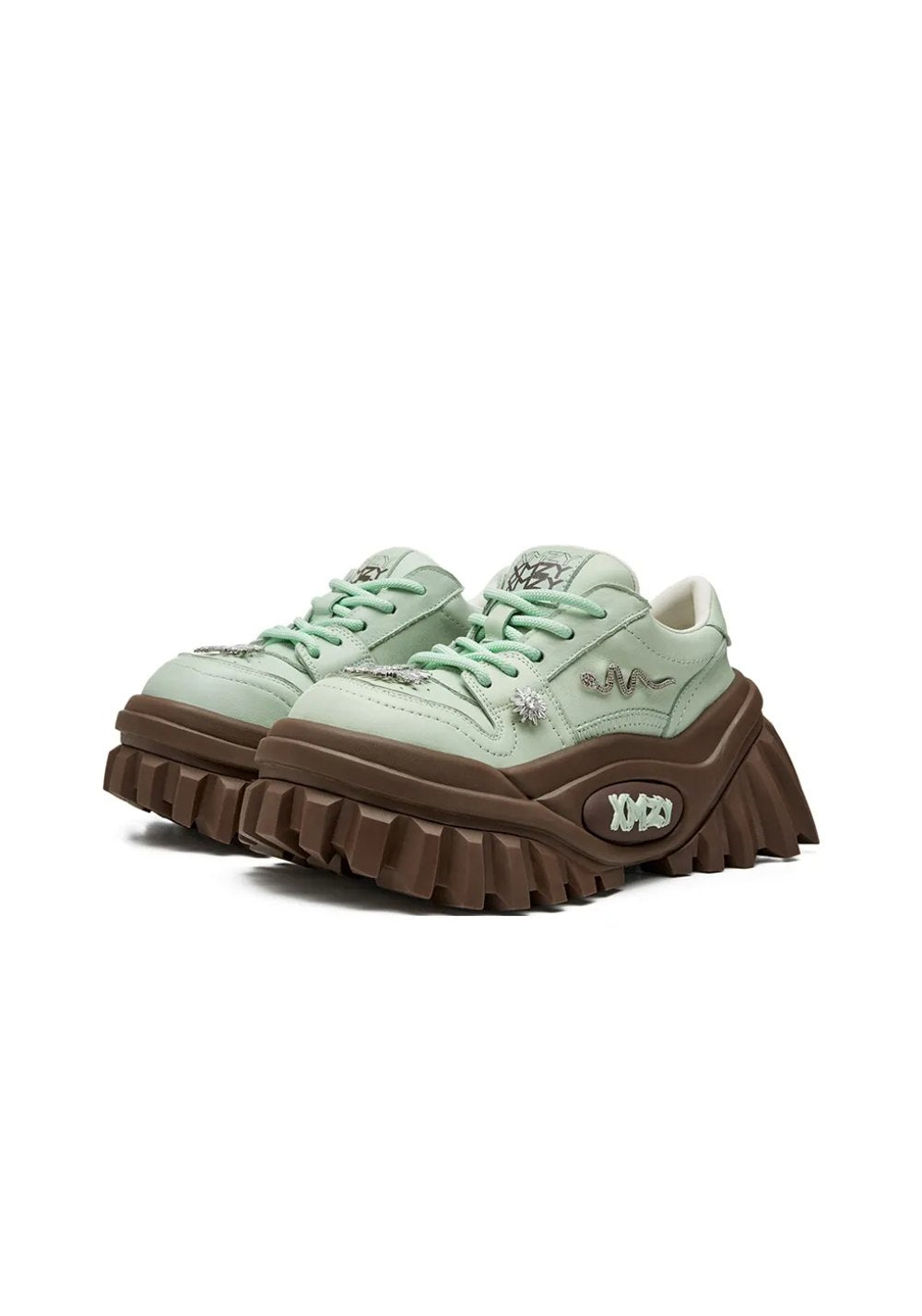 XMZY | Slytherin Platform Summer Loafers-Green&Brown - PSYLOS 1, XMZY | Slytherin Platform Summer Loafers-Green&Brown, Chunky Sneakers, XMZY•JAPAN, PSYLOS 1