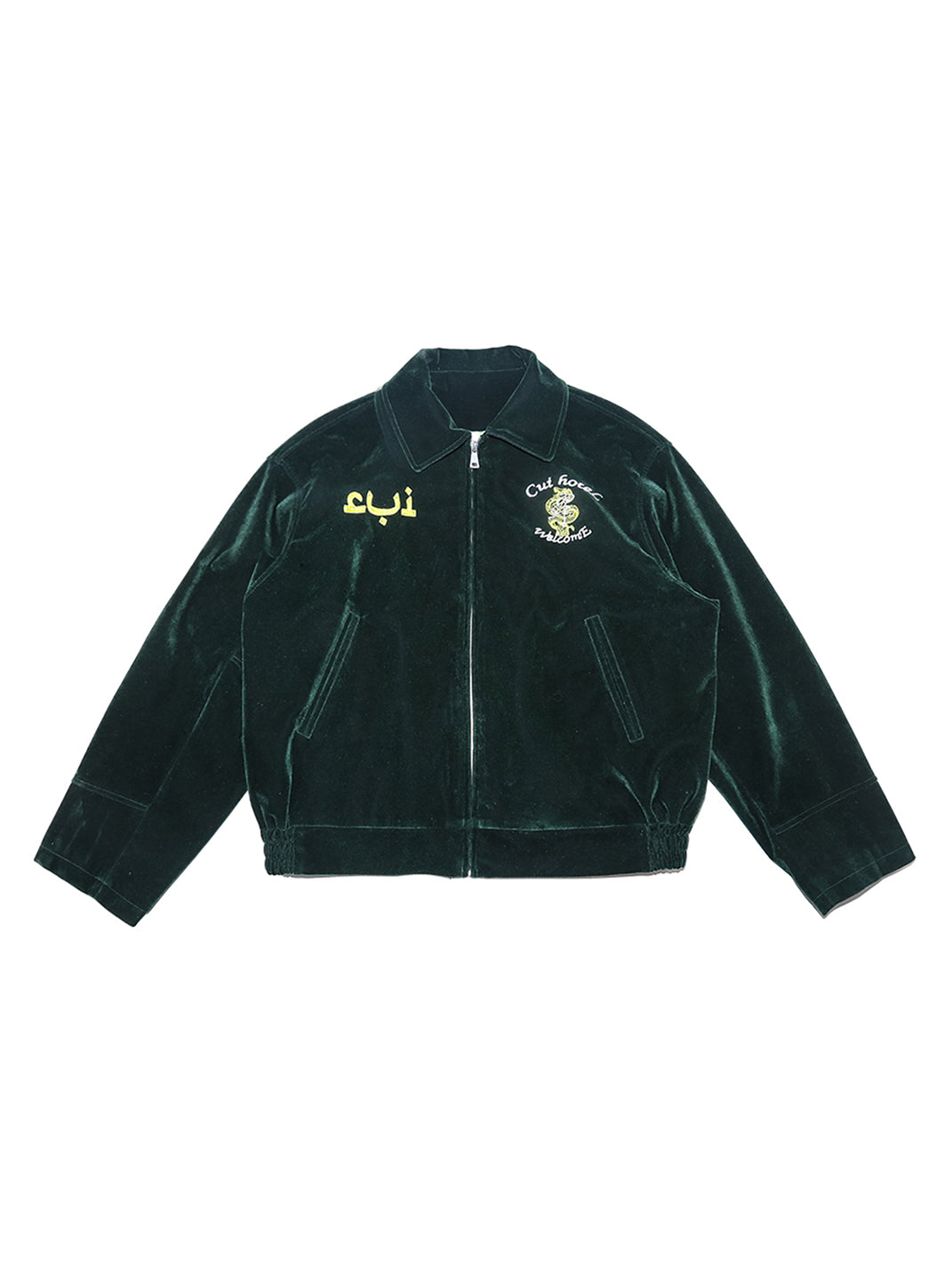 TREclub |   Jacket with Pearl Detail-Green Velvet - PSYLOS 1, TREclub |   Jacket with Pearl Detail-Green Velvet, Jackets, TREclub•JAPAN, PSYLOS 1