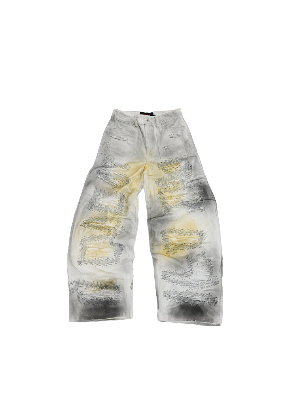 SANSLAWS丨White Patch Distressed Denim Jeans - PSYLOS 1, SANSLAWS丨White Patch Distressed Denim Jeans, Jeans, SANSLAWS, PSYLOS 1