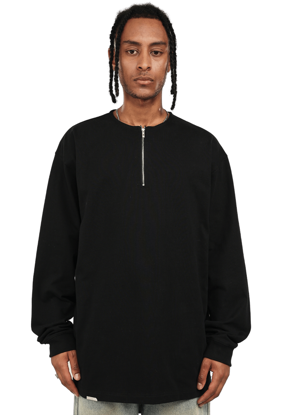 Collarless sweatshirt 2025