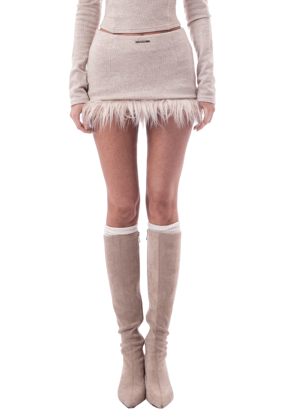 Fuzzy Knit Skirt - PSYLOS 1, Fuzzy Knit Skirt, Dress/Skirt, Jqwention, PSYLOS 1