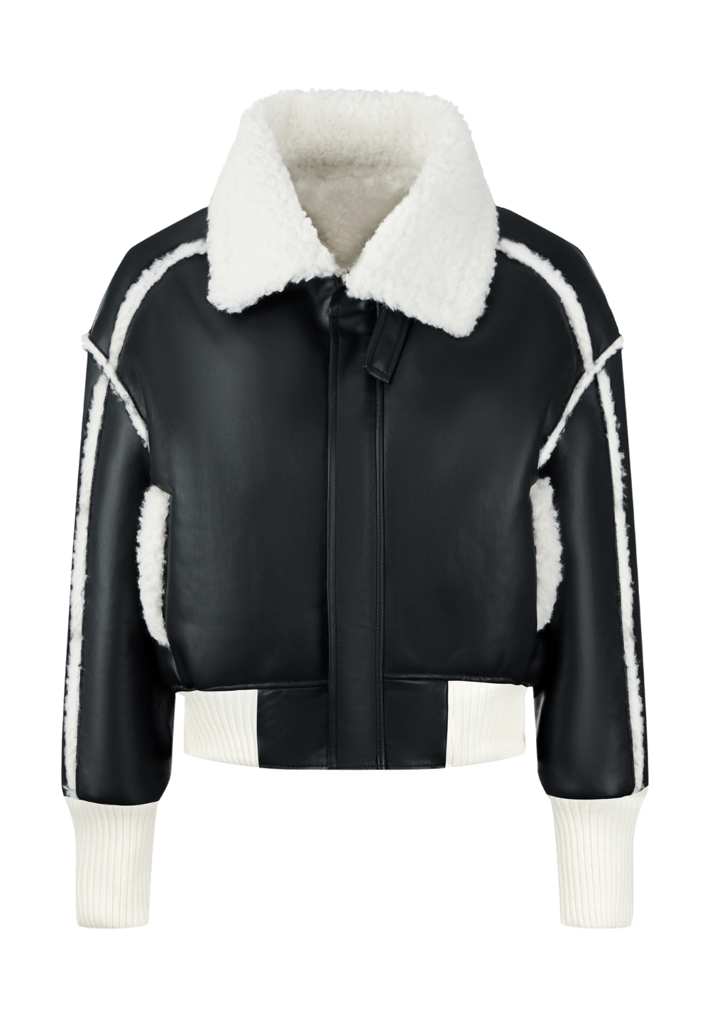 Leather and Fur Integrated Jacket - PSYLOS 1, Leather and Fur Integrated Jacket, Jacket, 40 CREW, PSYLOS 1