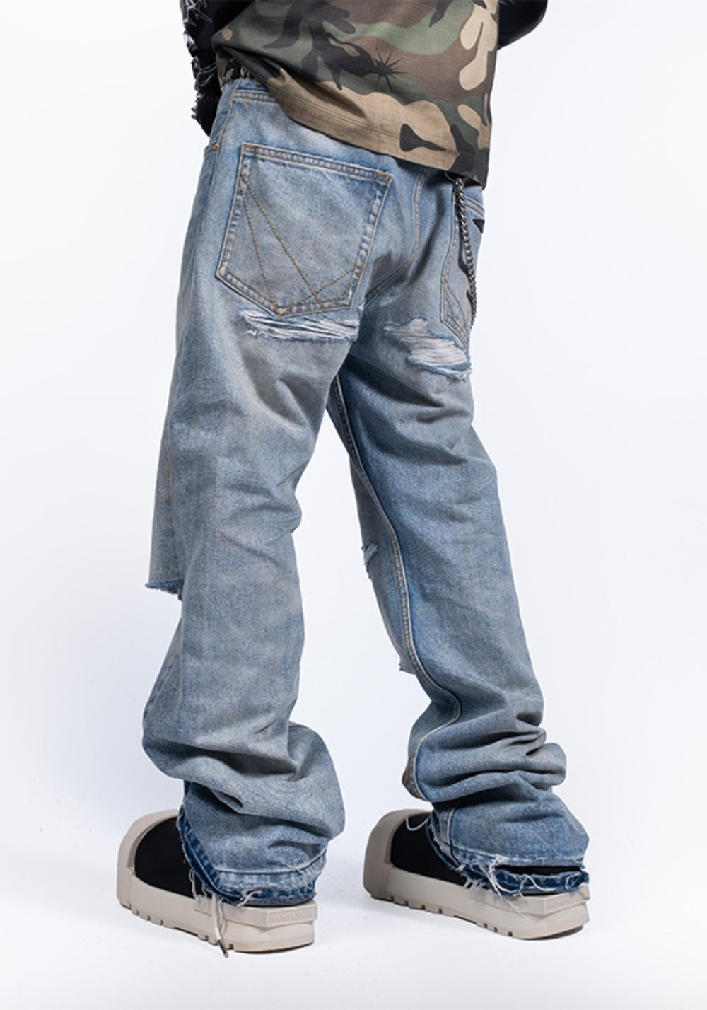 FVVO丨Destroy dirty washed Salvedge - PSYLOS 1, FVVO丨Destroy dirty washed Salvedge, Pants, FREE WORLD ORDER, PSYLOS 1