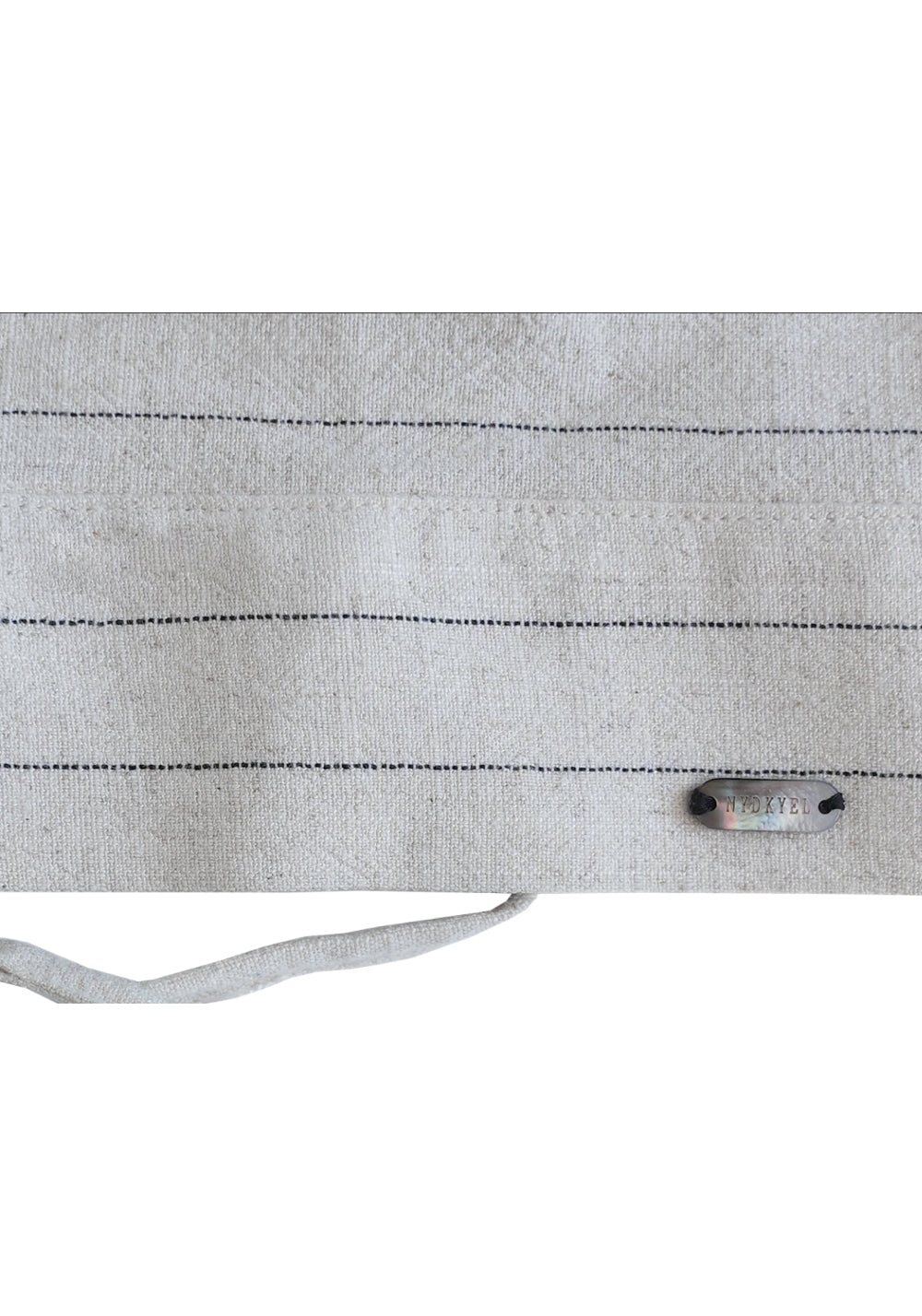 NyDkyel丨Linen Stripe Shell Headscarf - PSYLOS 1, NyDkyel丨Linen Stripe Shell Headscarf, Hat, NyDkyel, PSYLOS 1