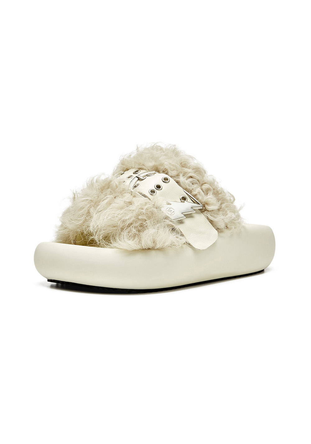XMZY | Wool Blend Fashion Slides-White - PSYLOS 1, XMZY | Wool Blend Fashion Slides-White, Slippers, XMZY•JAPAN, PSYLOS 1