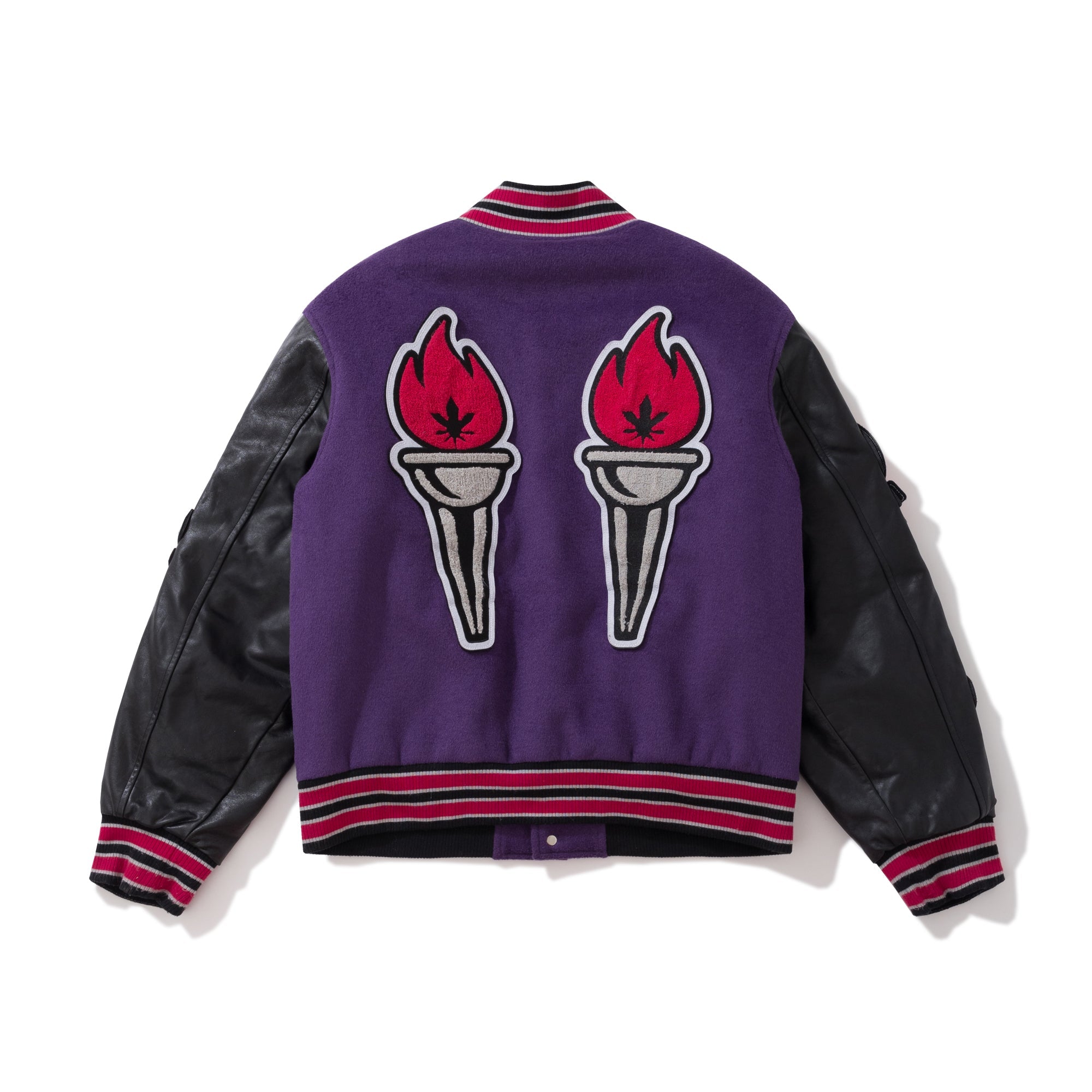 BURNIN* 11th Anniversary Underground Palace Velcro Patch Baseball Jacket - PSYLOS 1, BURNIN* 11th Anniversary Underground Palace Velcro Patch Baseball Jacket, Jacket, Burnin, PSYLOS 1