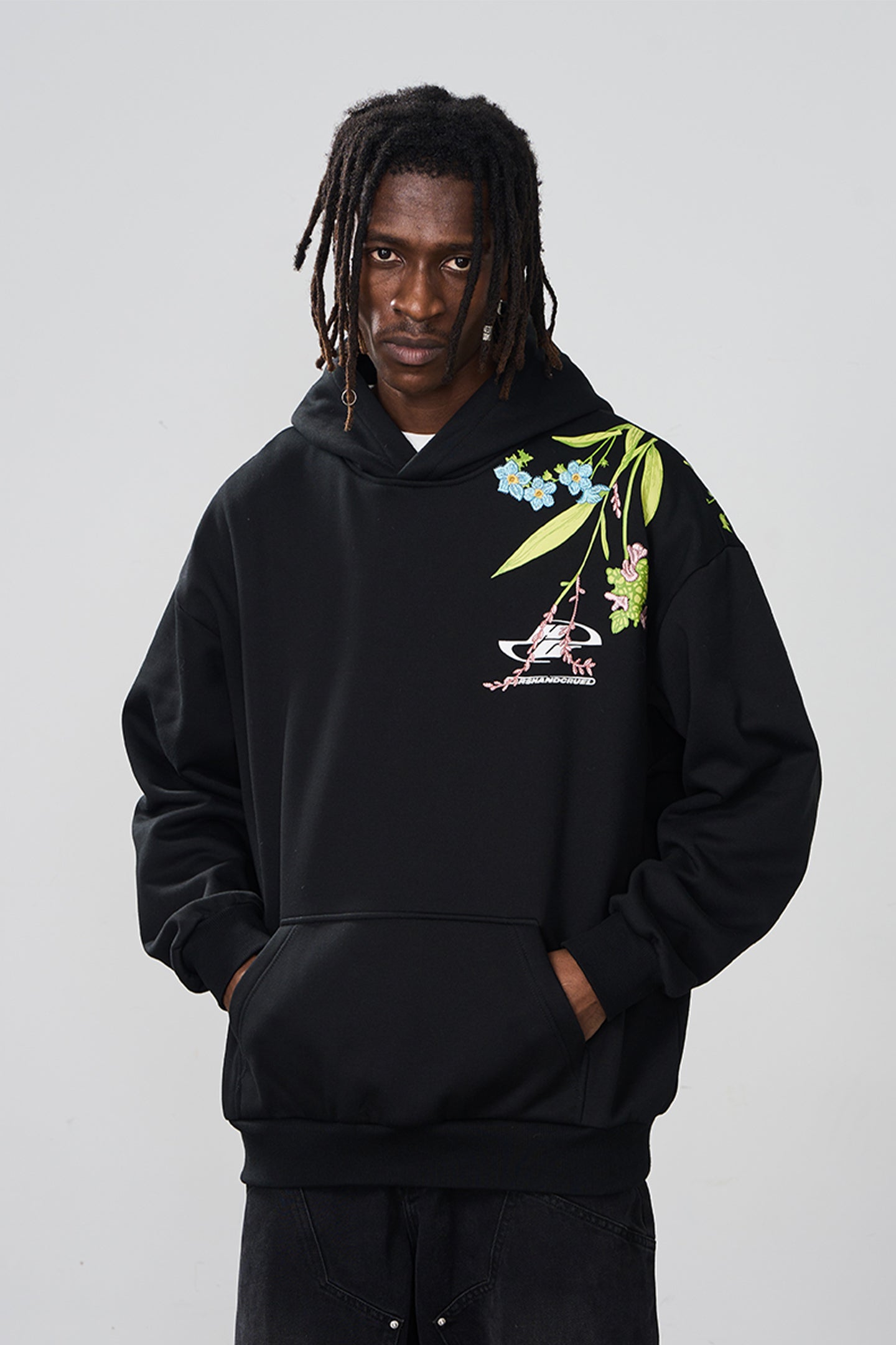 Floral Embroidered Hoodie - PSYLOS 1, Floral Embroidered Hoodie, Hoodie, HARSH AND CRUEL, PSYLOS 1