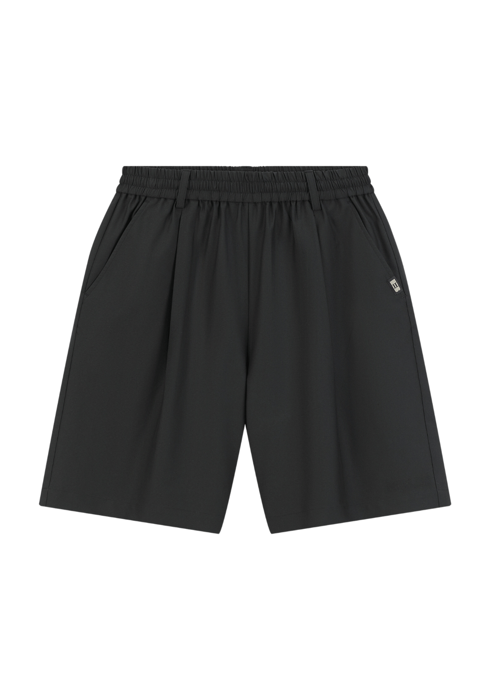 Elastic Waist Single Pleat Shorts - PSYLOS 1, Elastic Waist Single Pleat Shorts, Shorts, Boneless, PSYLOS 1