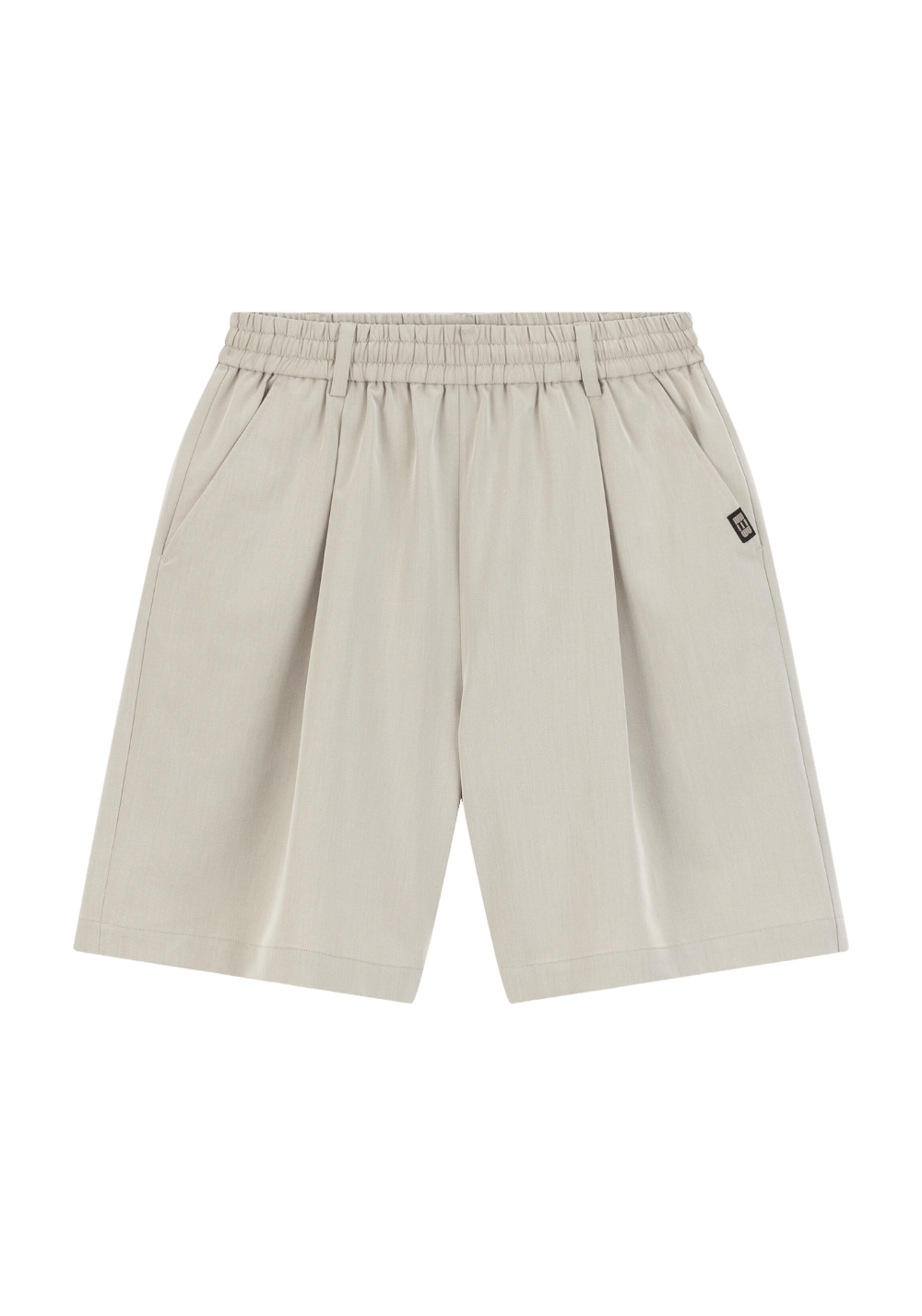 Elastic Waist Single Pleat Shorts - PSYLOS 1, Elastic Waist Single Pleat Shorts, Shorts, Boneless, PSYLOS 1