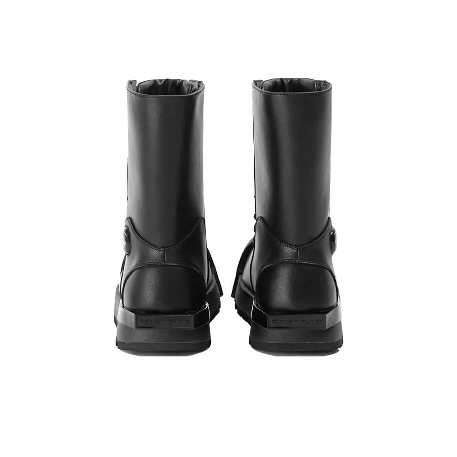 FVVO丨Ironclad Beetle PU Black Leather Boots-Black - PSYLOS 1, FVVO丨Ironclad Beetle PU Black Leather Boots-Black, Boots, FVVO&ROCKSTA•JAPAN, PSYLOS 1