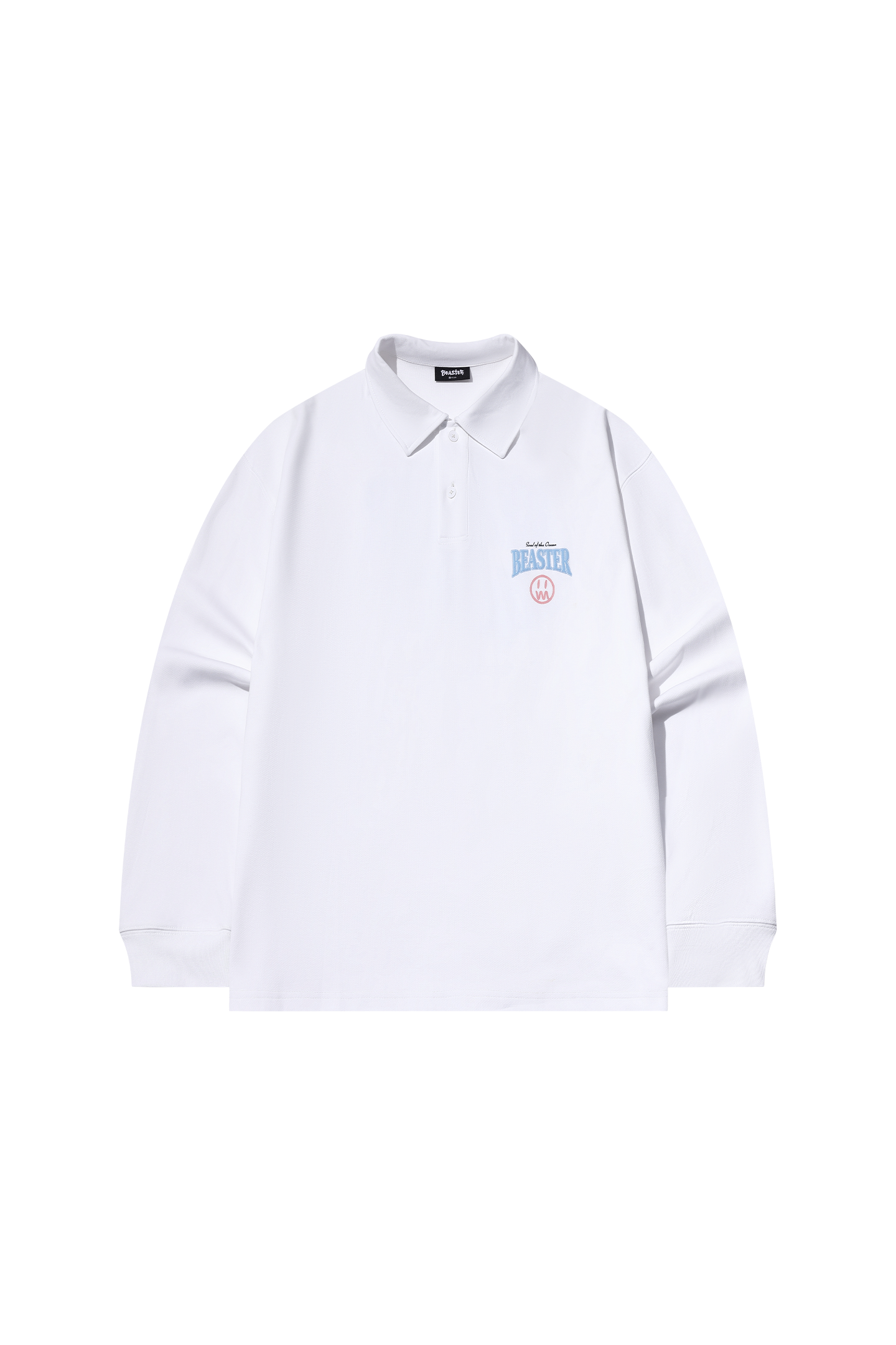 Ghost Face Monogrammed Long Sleeve Polo Shirt