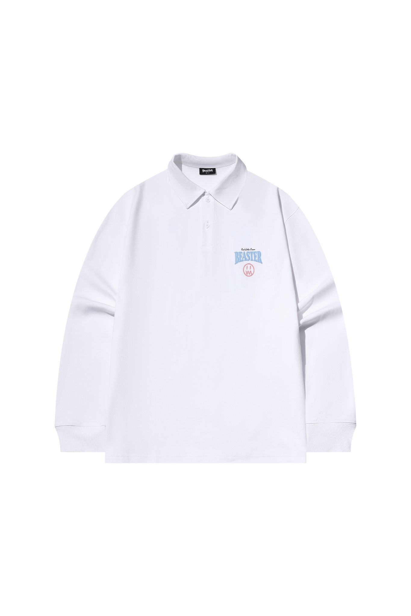 Ghost Face Monogrammed Long Sleeve Polo Shirt