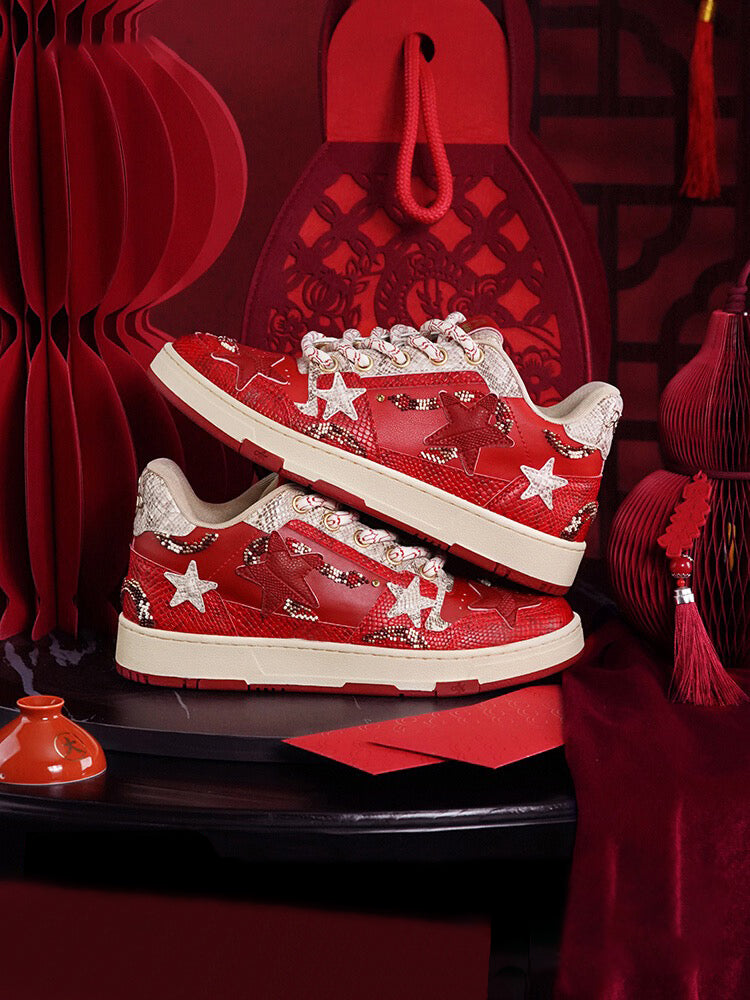 KAALIXTO丨Retro Star Sneakers-Blue And White Porcelain - PSYLOS 1, KAALIXTO丨Retro Star Sneakers-Blue And White Porcelain, Skate Shoes, KAALIXTO•JAPAN, PSYLOS 1