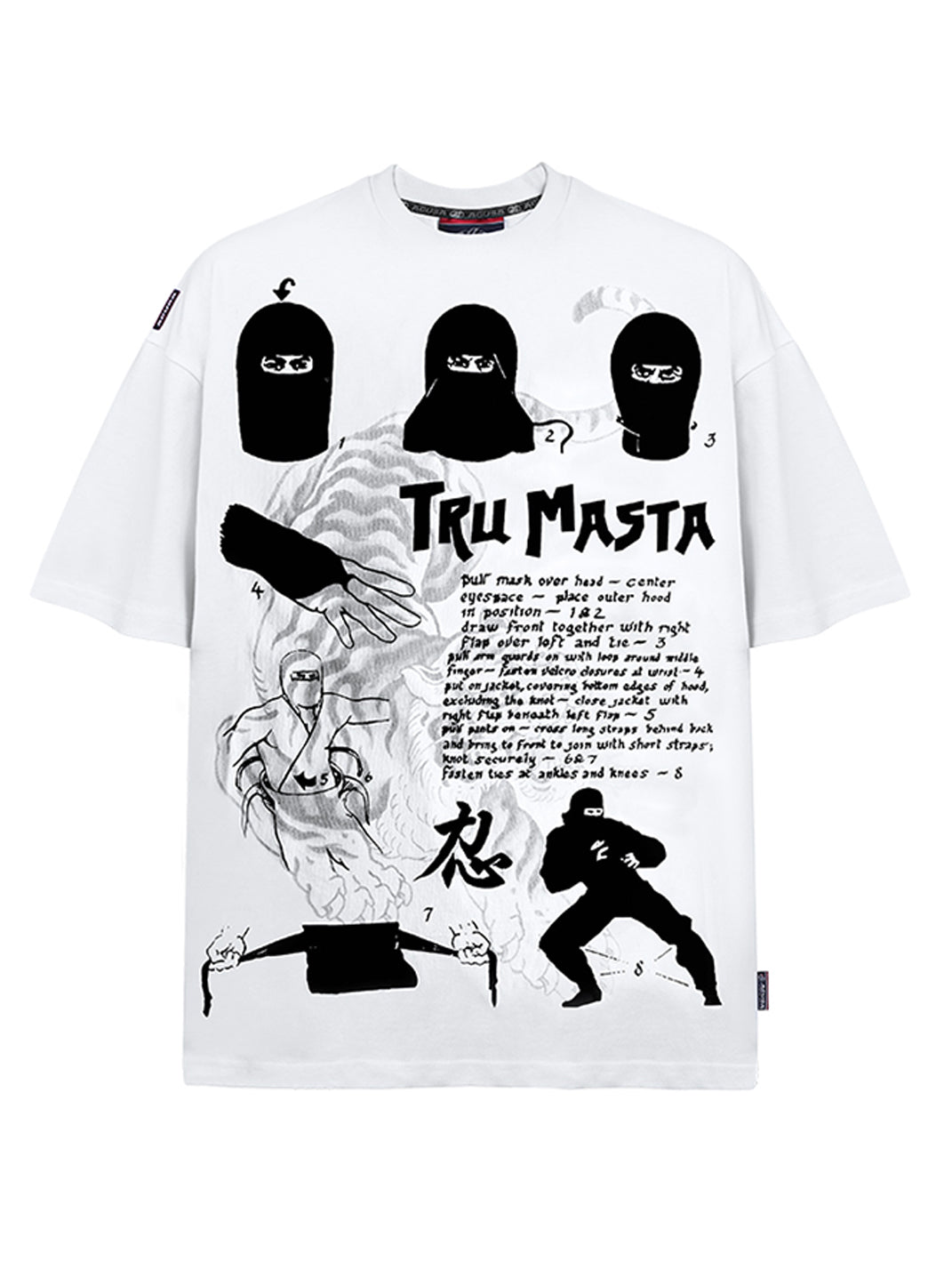 ACUSA | "TRU NINJA MASTA" Oversized Cotton Tee - PSYLOS 1, ACUSA | "TRU NINJA MASTA" Oversized Cotton Tee, Tops, ACUSA, PSYLOS 1