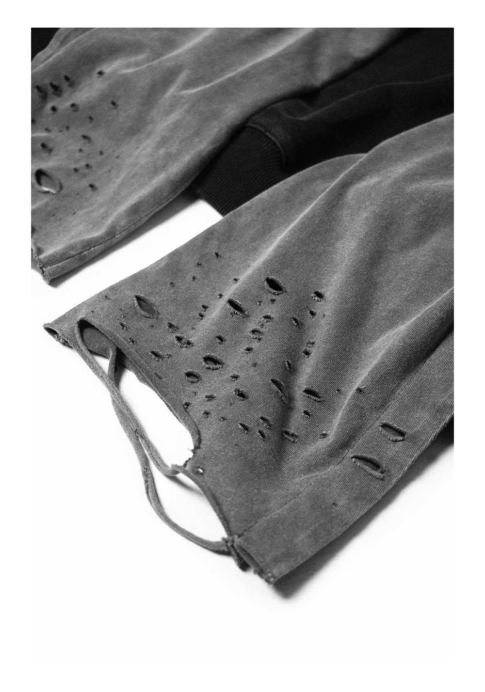 RELABEL丨Three-Dimensional Construction (Carving) Detachable Distressed Hood Washed Deep Gray Multi-Way Crewneck Sweatshirt - PSYLOS 1, RELABEL丨Three-Dimensional Construction (Carving) Detachable Distressed Hood Washed Deep Gray Multi-Way Crewneck Sweatshirt, Hoodie, RELABEL, PSYLOS 1