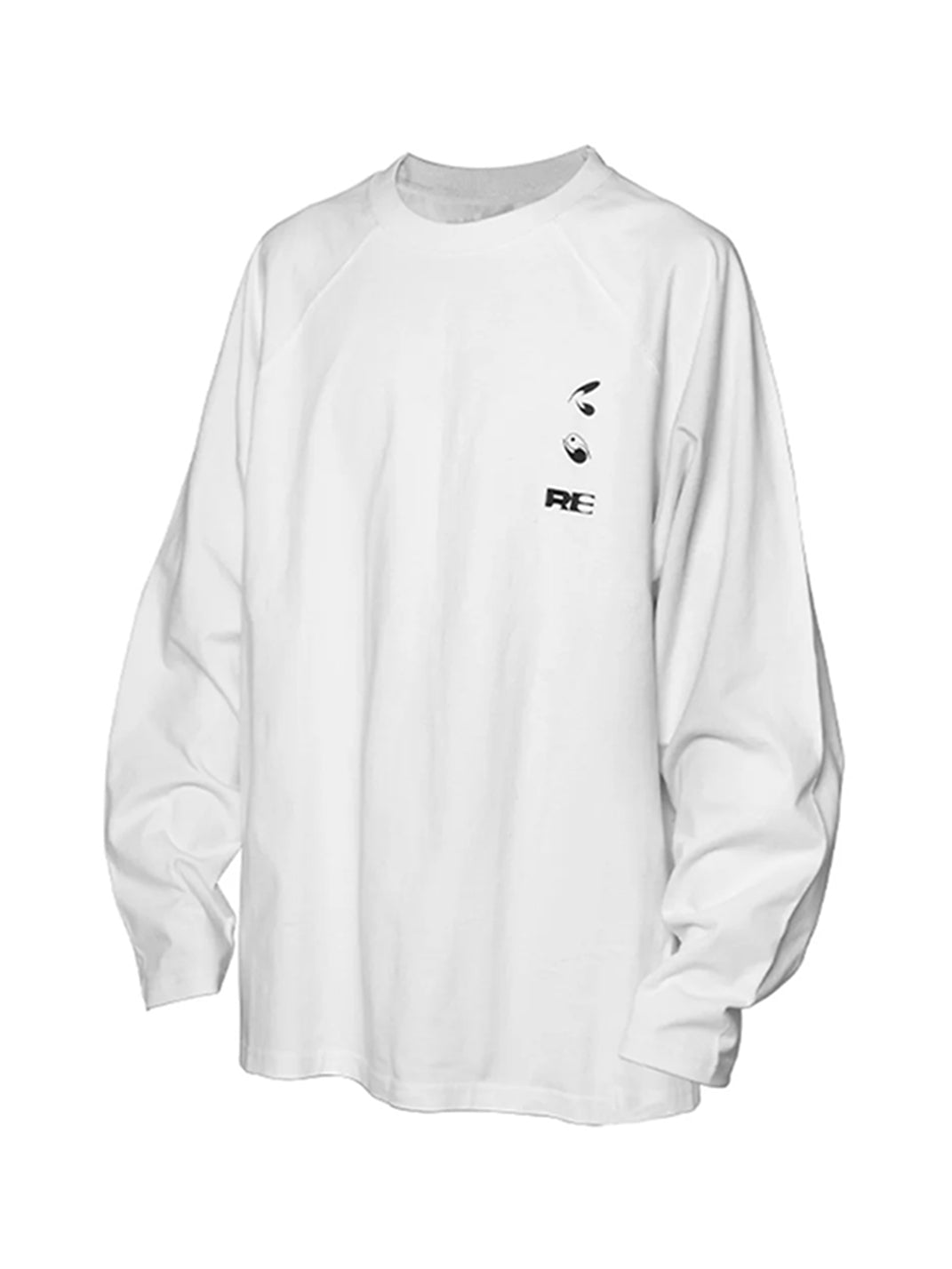RELABEL丨Camiseta de manga larga estructurada con estampado bicolor