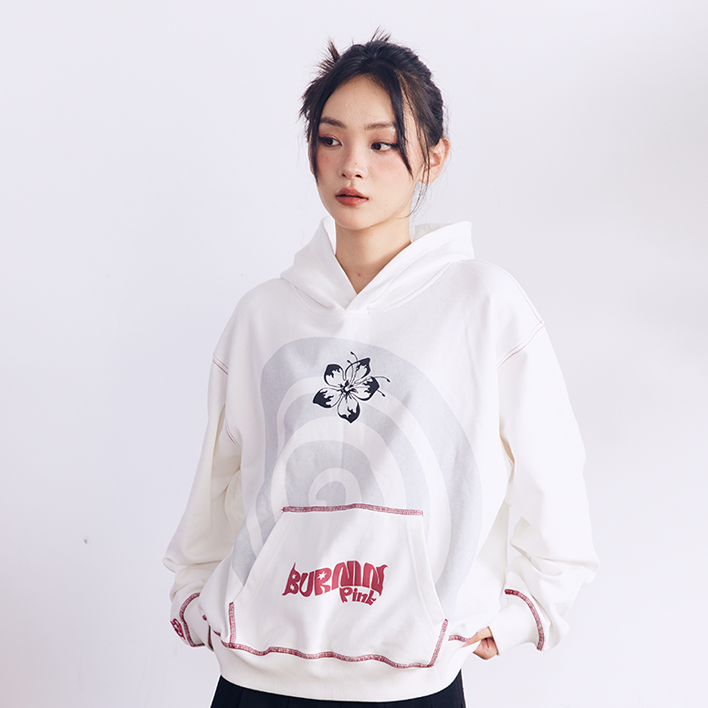 BURNIN* Swirl Contrast Color Foam Hoodie - PSYLOS 1, BURNIN* Swirl Contrast Color Foam Hoodie, Hoodie, Burnin, PSYLOS 1