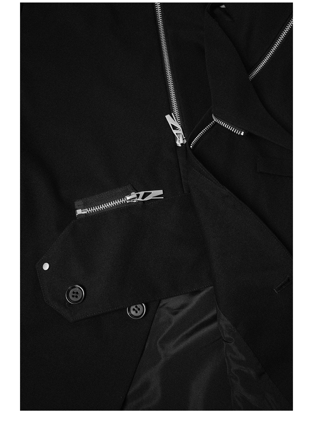 RELABEL丨Three-Dimensional Reconstruction (Reshape) Curved Foldable Collar Detachable Oversized Double-Placket Blazer - PSYLOS 1, RELABEL丨Three-Dimensional Reconstruction (Reshape) Curved Foldable Collar Detachable Oversized Double-Placket Blazer, Blazer, RELABEL, PSYLOS 1