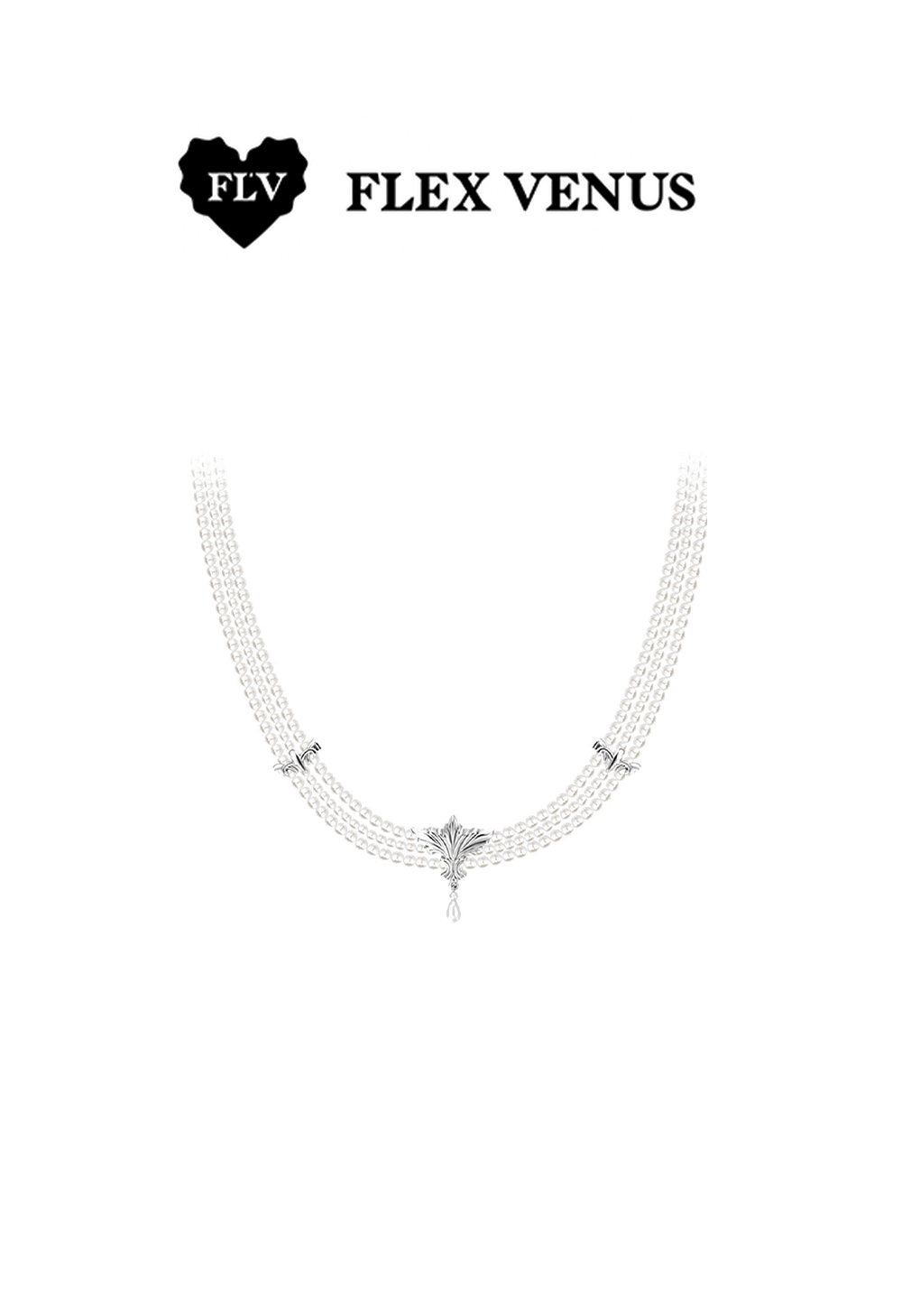 FLV Iris Tear-Drop Collarbone Necklace