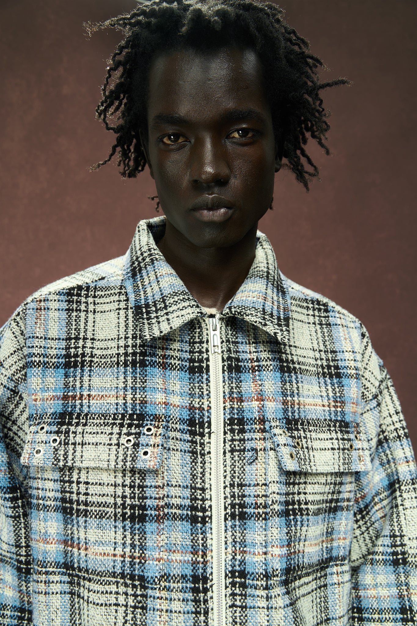 Raw Edge Deconstructed Plaid Shirt