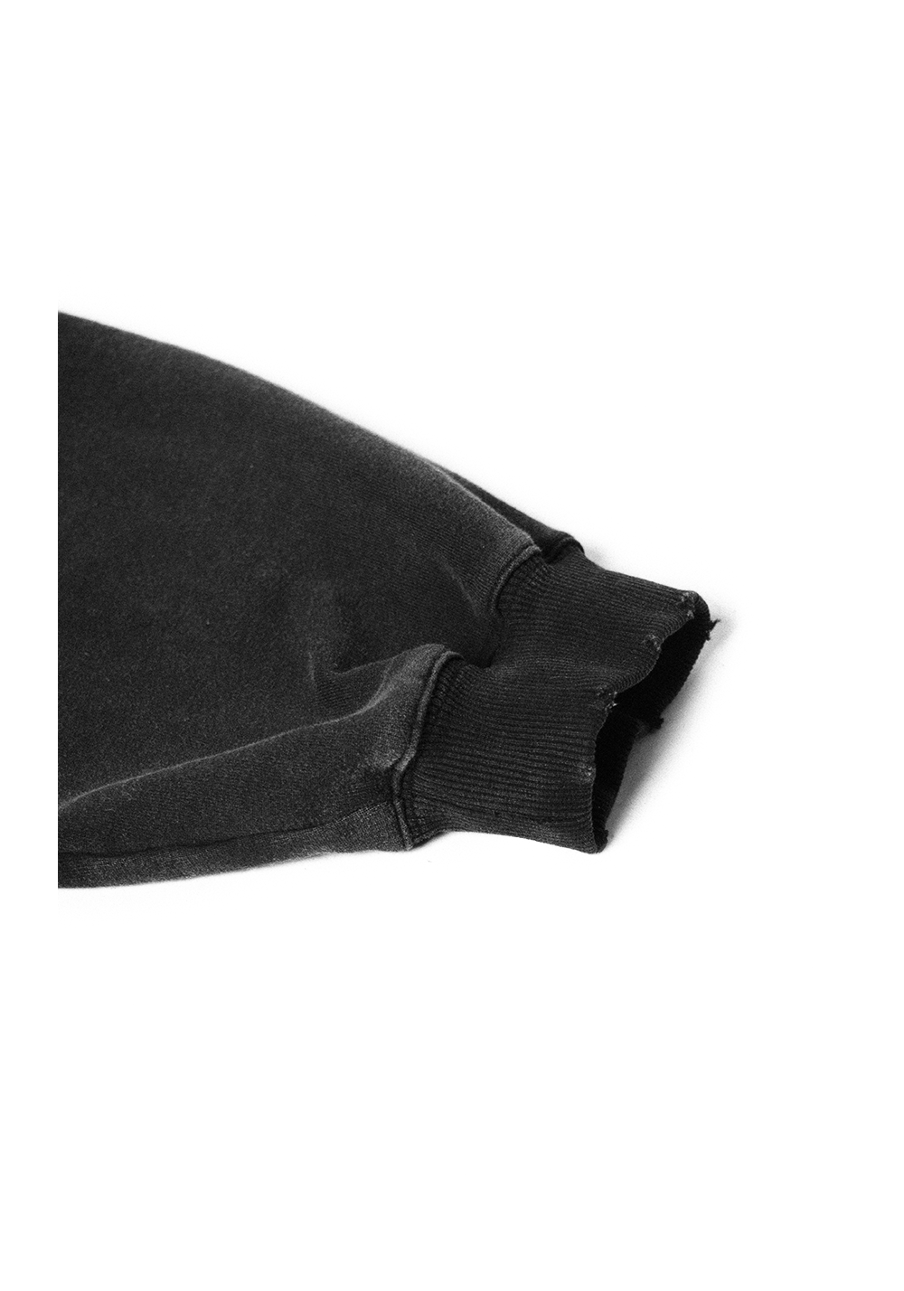 RELABEL丨Three-Dimensional Construction (Carving) Detachable Distressed Hood Washed Deep Gray Multi-Way Crewneck Sweatshirt - PSYLOS 1, RELABEL丨Three-Dimensional Construction (Carving) Detachable Distressed Hood Washed Deep Gray Multi-Way Crewneck Sweatshirt, Hoodie, RELABEL, PSYLOS 1