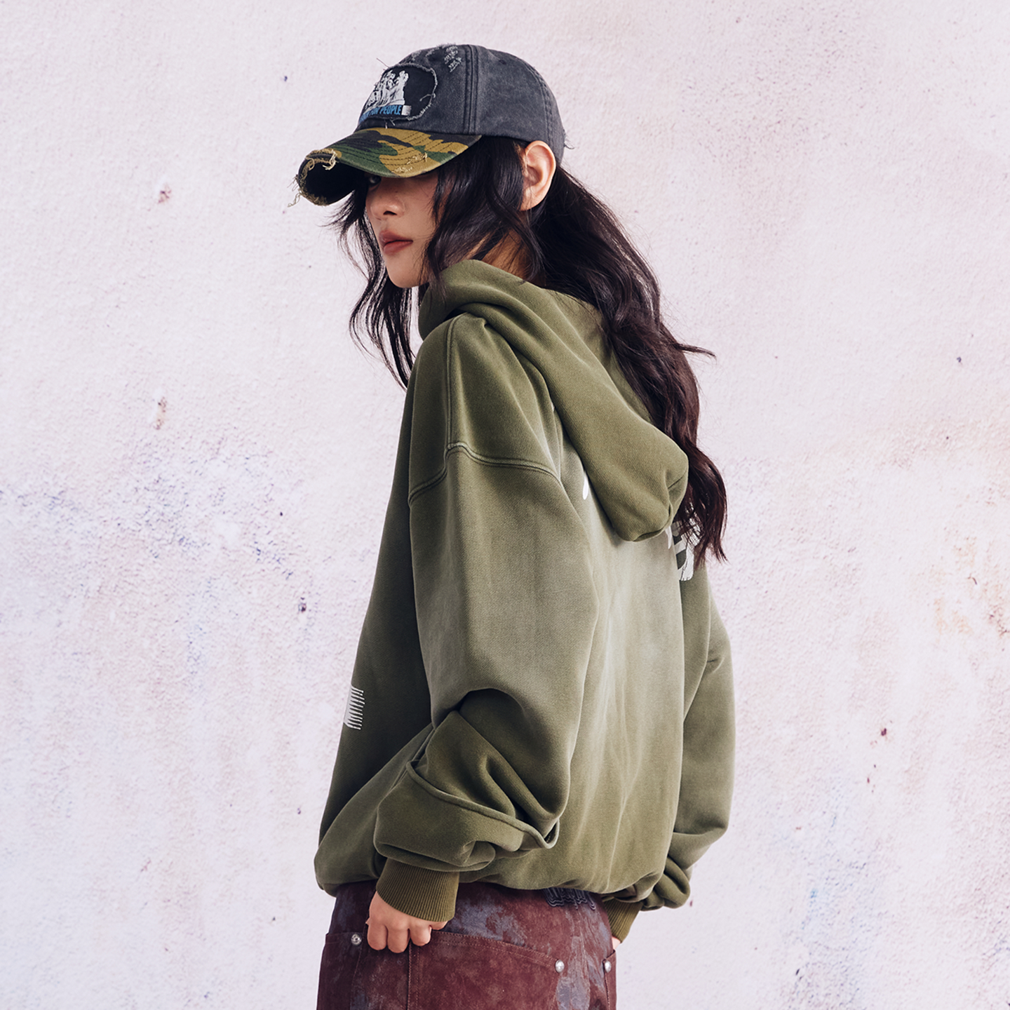 BURNIN Distressed Washed Printed Hoodie - PSYLOS 1, BURNIN Distressed Washed Printed Hoodie, Hoodie, Burnin, PSYLOS 1