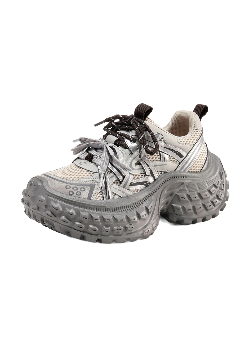 C.BANNER丨Silver Chunky Dad Sneakers for Women - PSYLOS 1, C.BANNER丨Silver Chunky Dad Sneakers for Women, Chunky Sneakers, C.BANNER, PSYLOS 1