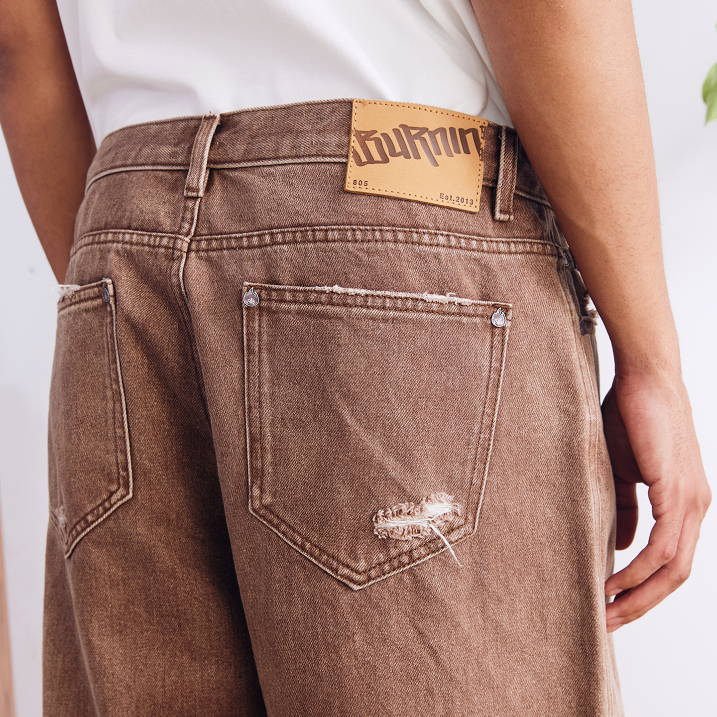 BURNIN* “97’series” retro washed distressed jeans - PSYLOS 1, BURNIN* “97’series” retro washed distressed jeans, Pants, Burnin, PSYLOS 1