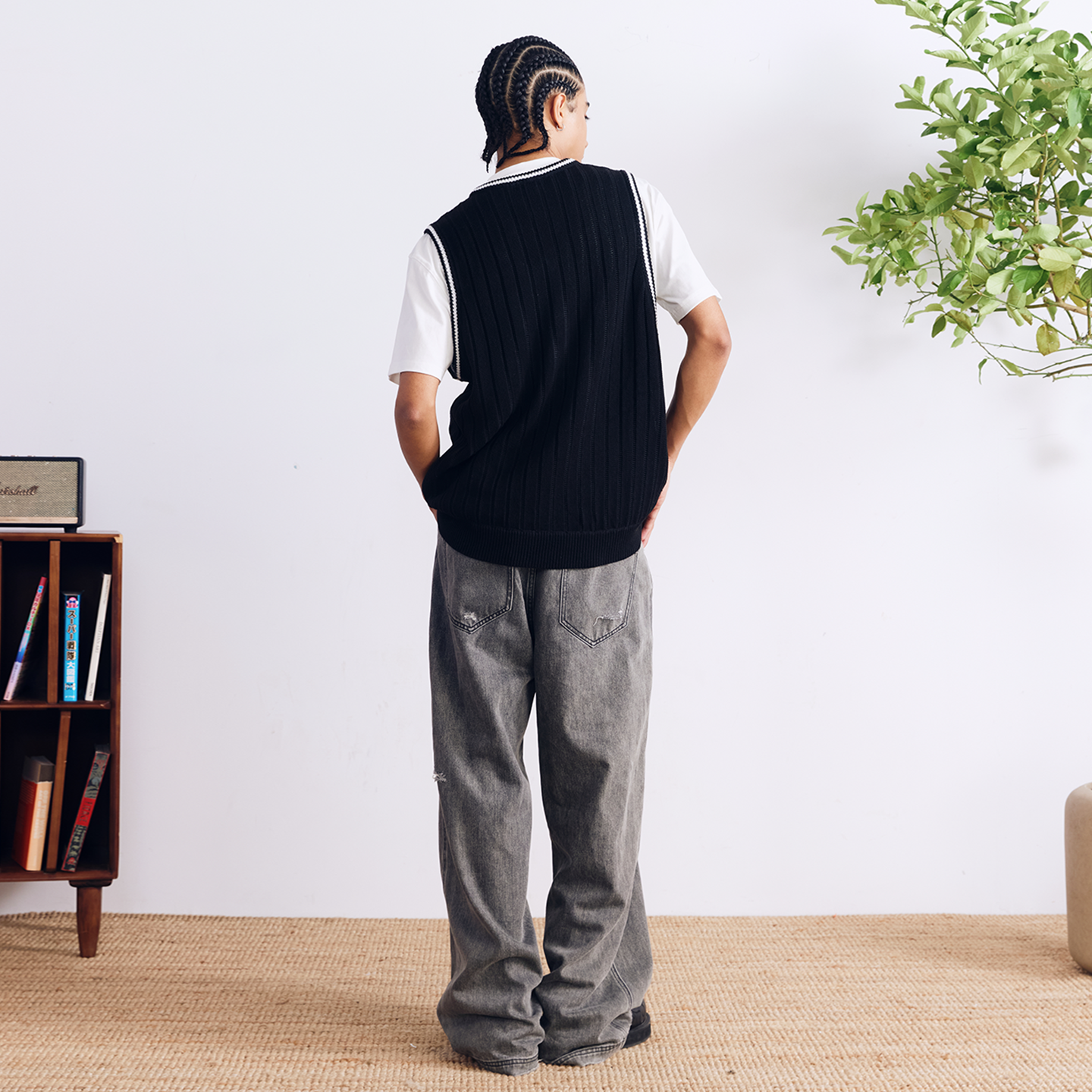 BURNIN* “97’series” v-neck custom knitted vest - PSYLOS 1, BURNIN* “97’series” v-neck custom knitted vest, T-Shirt, Burnin, PSYLOS 1