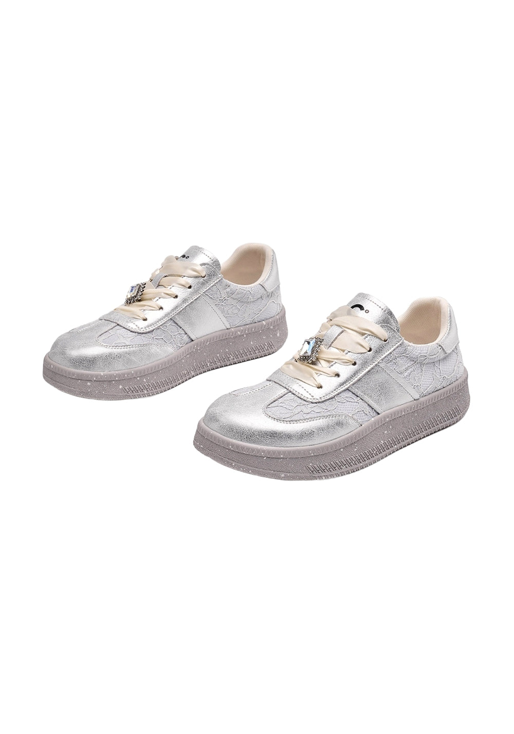 C.NANNER | Women's Silver-gray Low-top Comfortable Retro Sneakers - PSYLOS 1, C.NANNER | Women's Silver-gray Low-top Comfortable Retro Sneakers, Casual Sneakers, C.BANNER, PSYLOS 1