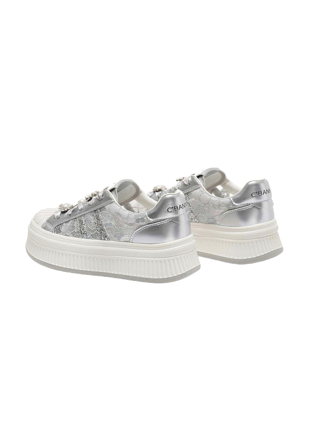 C.BANNER丨Shell head silk ribbon lace low-top sneakers - PSYLOS 1, C.BANNER丨Shell head silk ribbon lace low-top sneakers, Chunky Sneakers, C.BANNER, PSYLOS 1