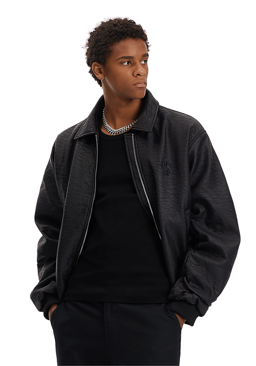 Wrinkled Leather Jacket | PSYLOS 1